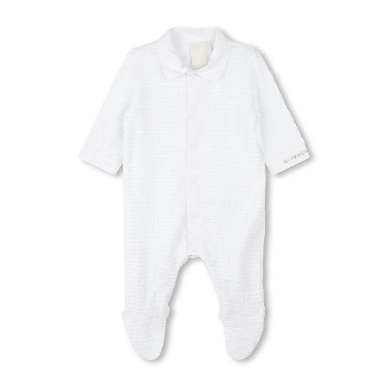 Baby Boys & Girls White Cotton Babysuit Set