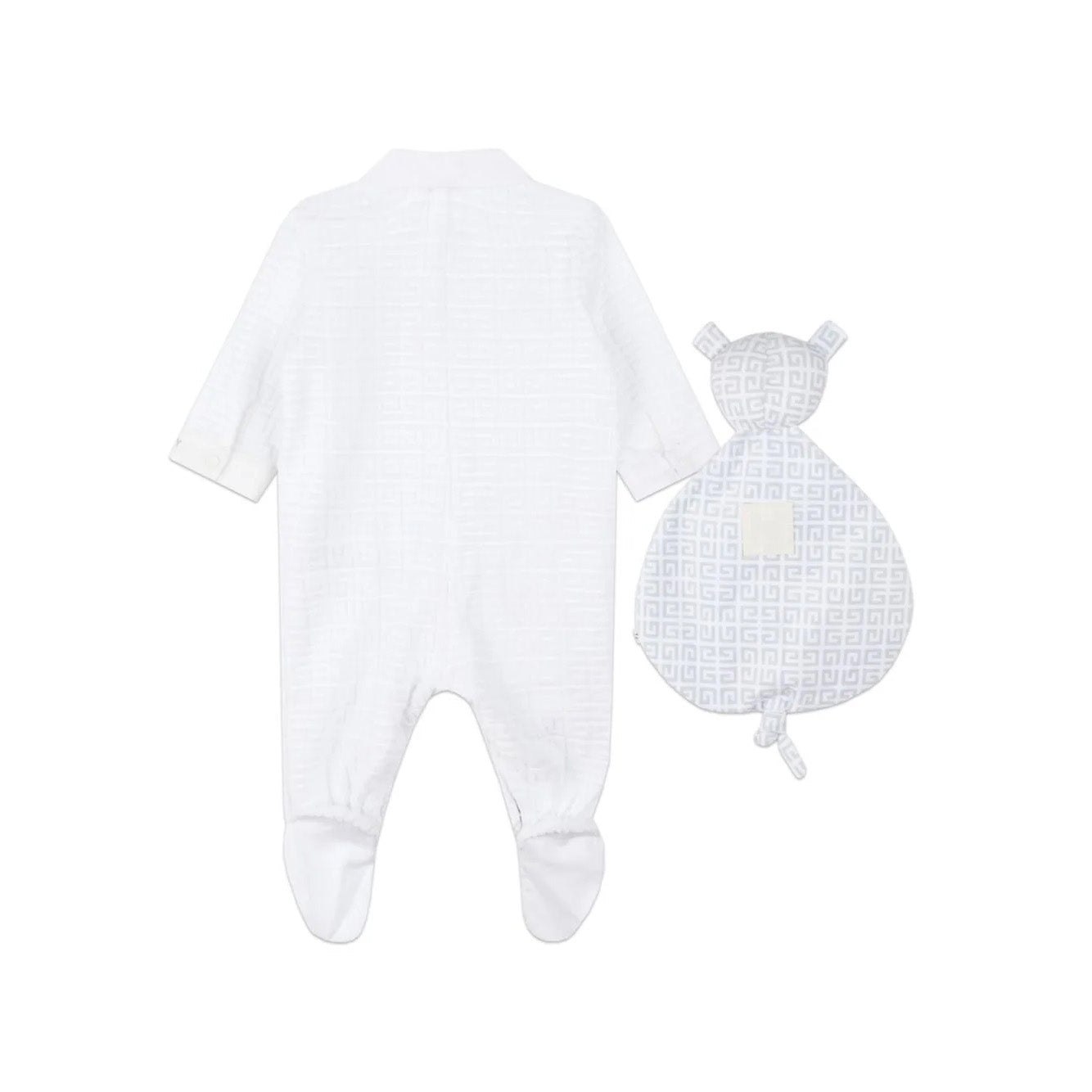 Baby Boys & Girls White Cotton Babysuit Set