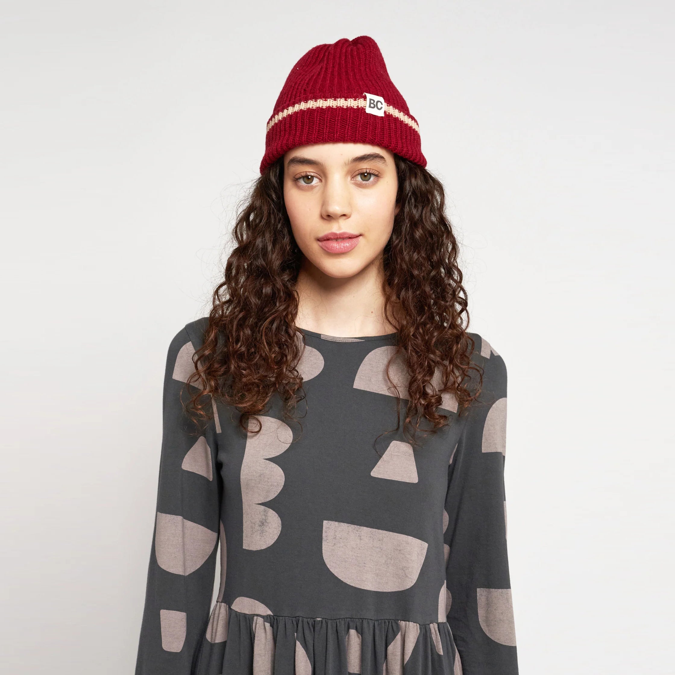 Girls Red Wool Knit Hat