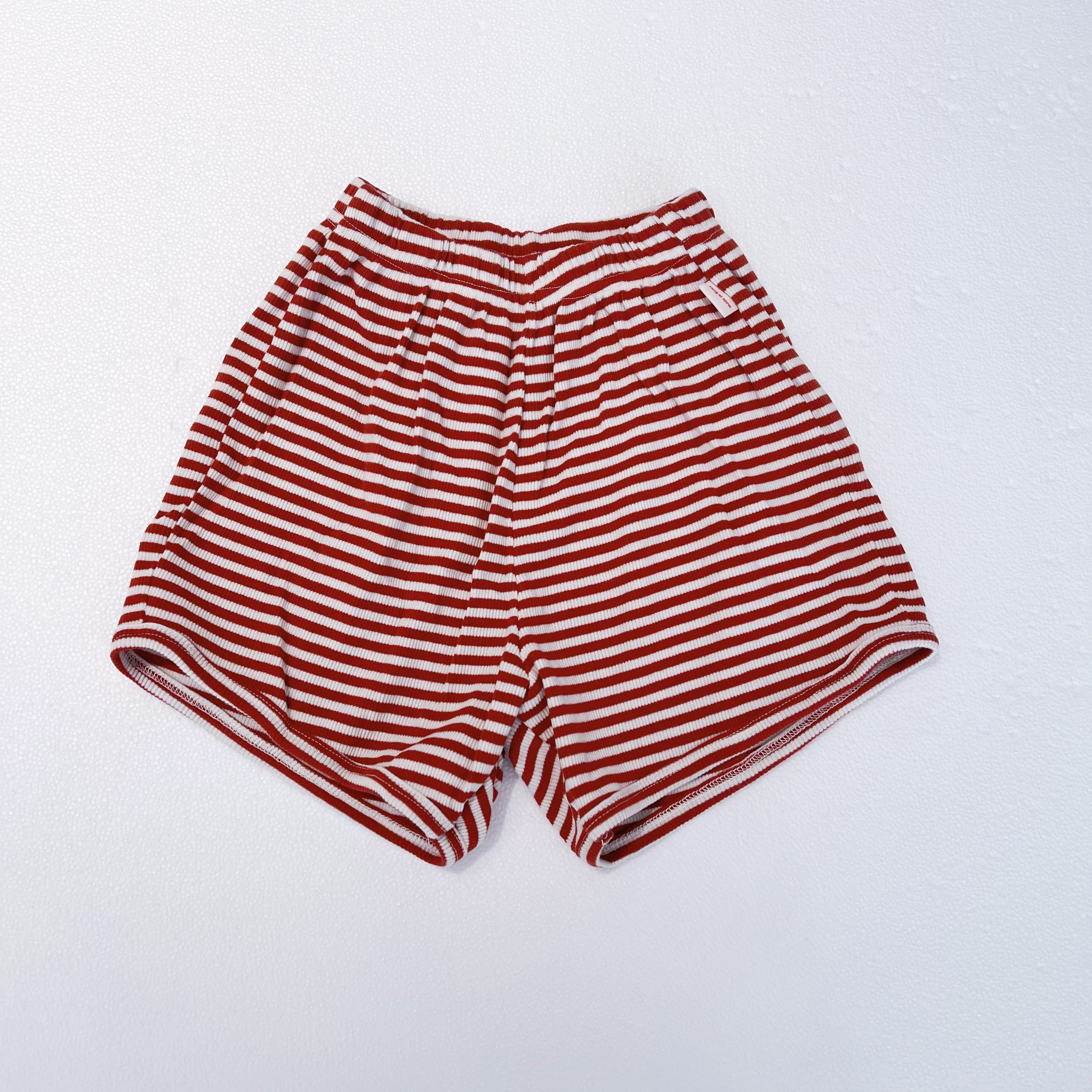 Boys & Girls Red Stripes Cotton Shorts