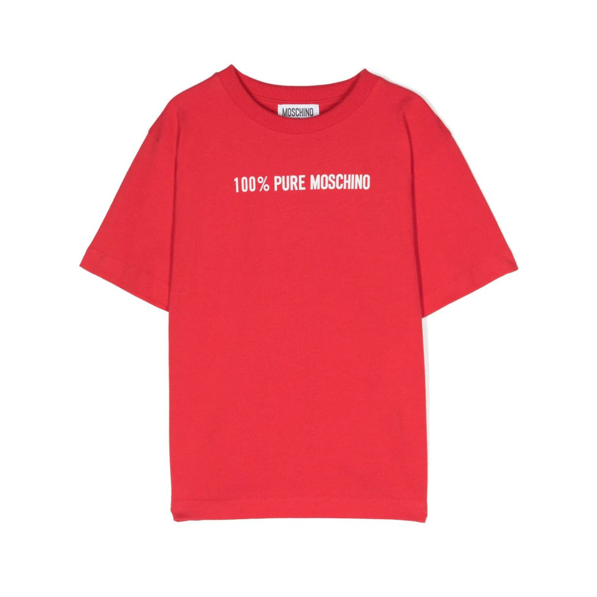 Boys & Girls Red Logo Cotton T-Shirt