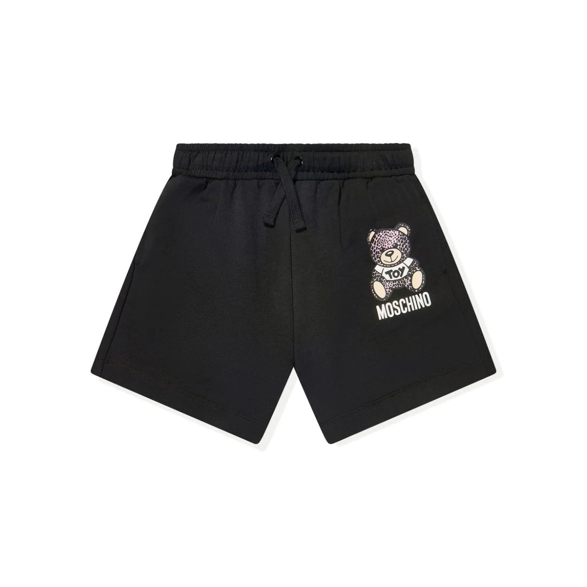 Girls Black Cotton Shorts