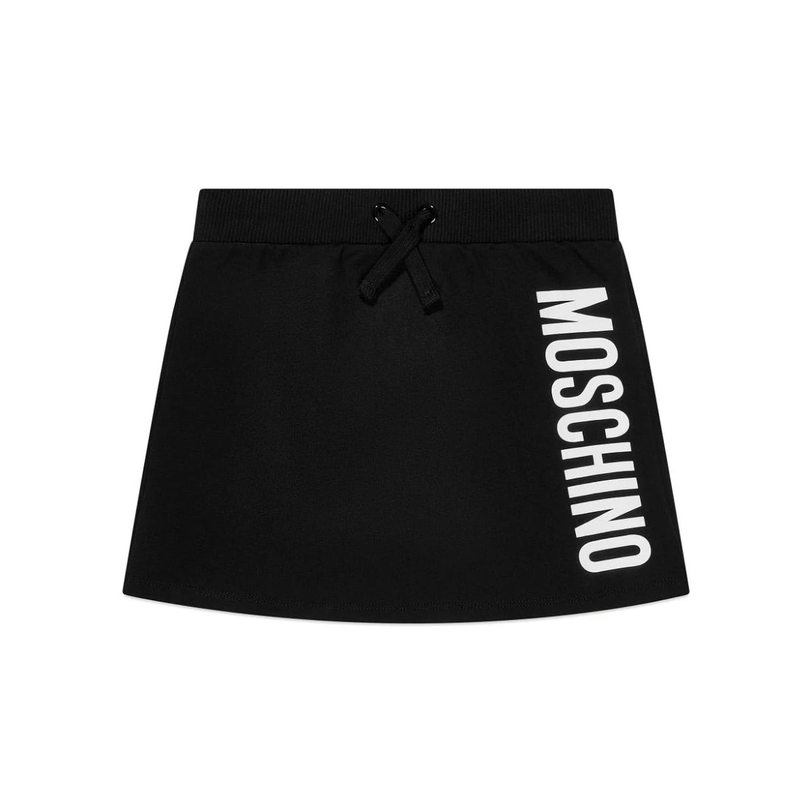 Girls Black Logo Cotton Skirt