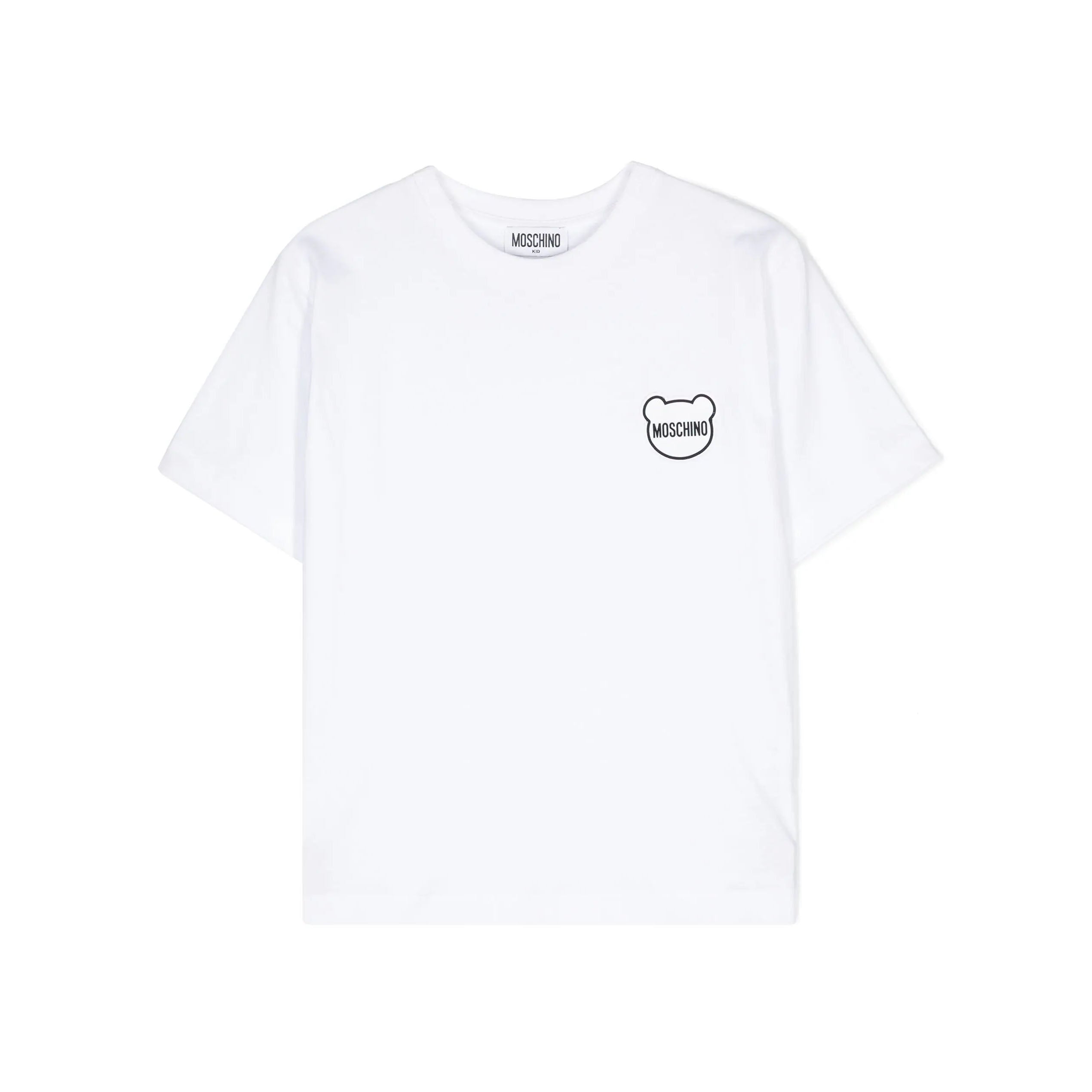 Boys & Girls White Cotton T-Shirt