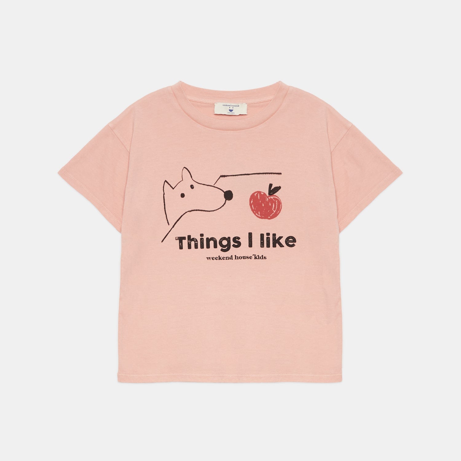 Boys & Girls Pink Printed Cotton T-Shirt