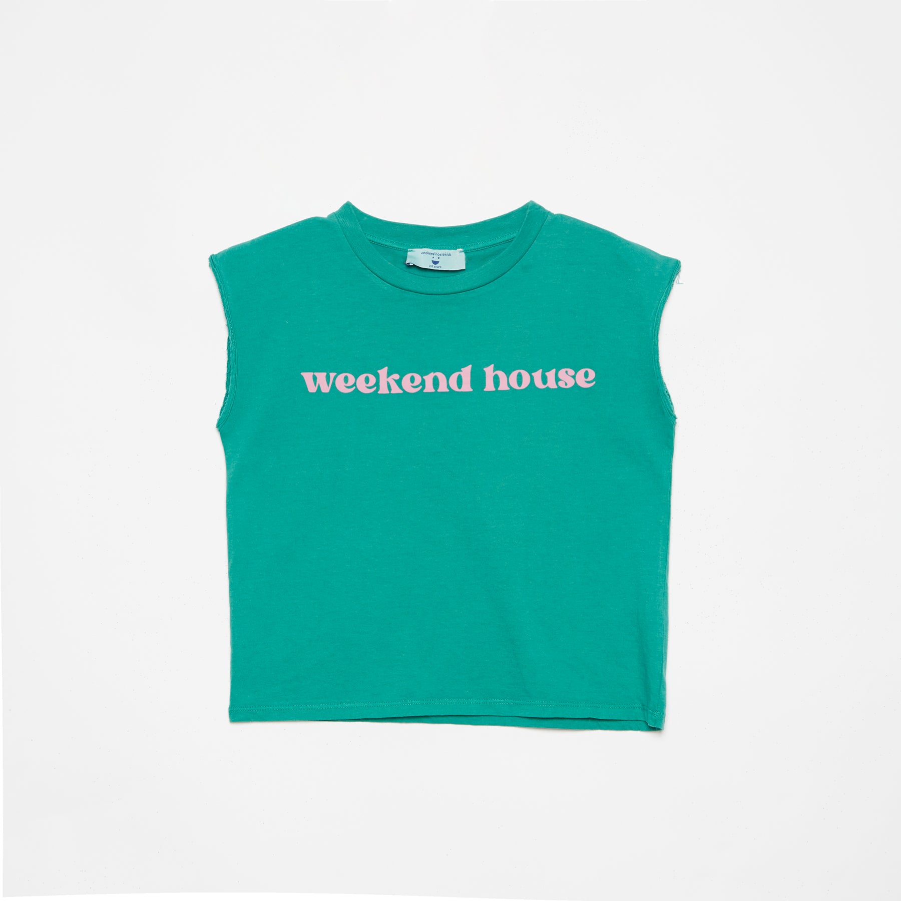 Boys & Girls Green Logo Cotton Vest