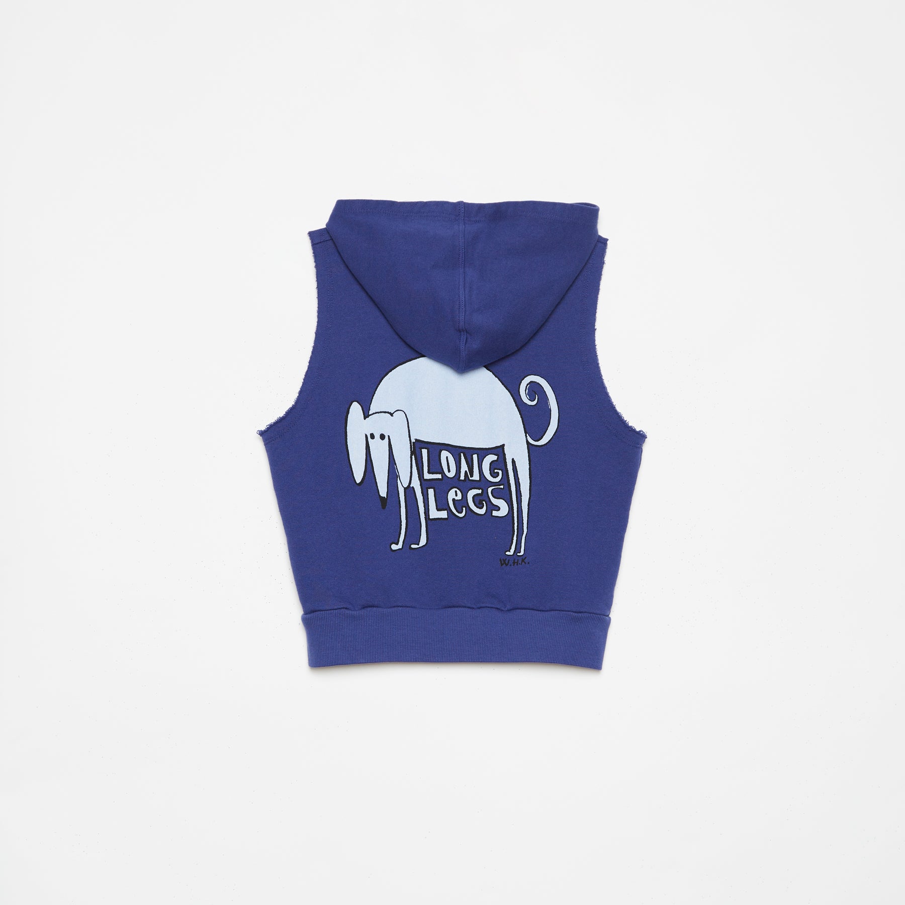 Boys & Girls Blue Cotton Hooded Vest