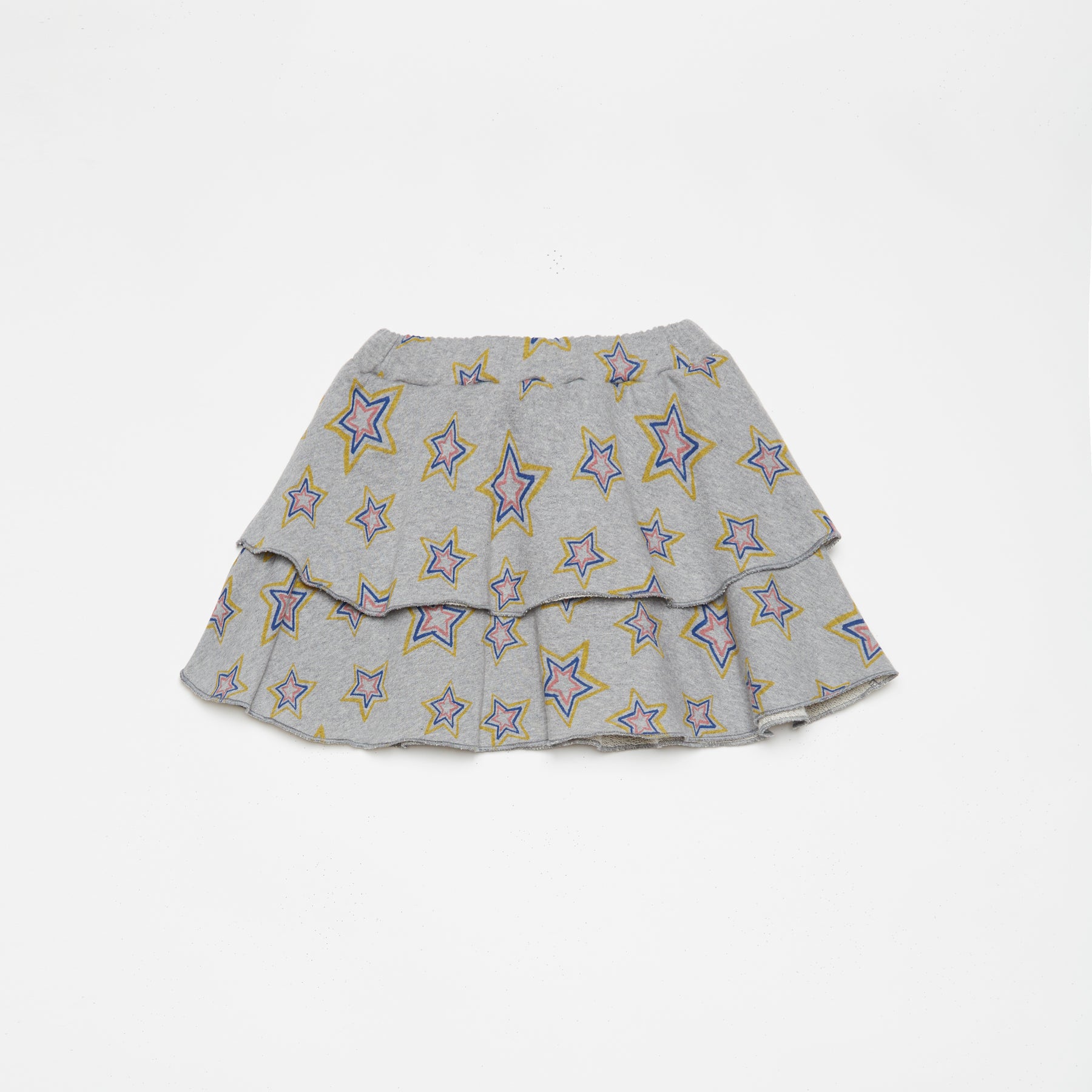 Girls Grey Star Cotton Skirt