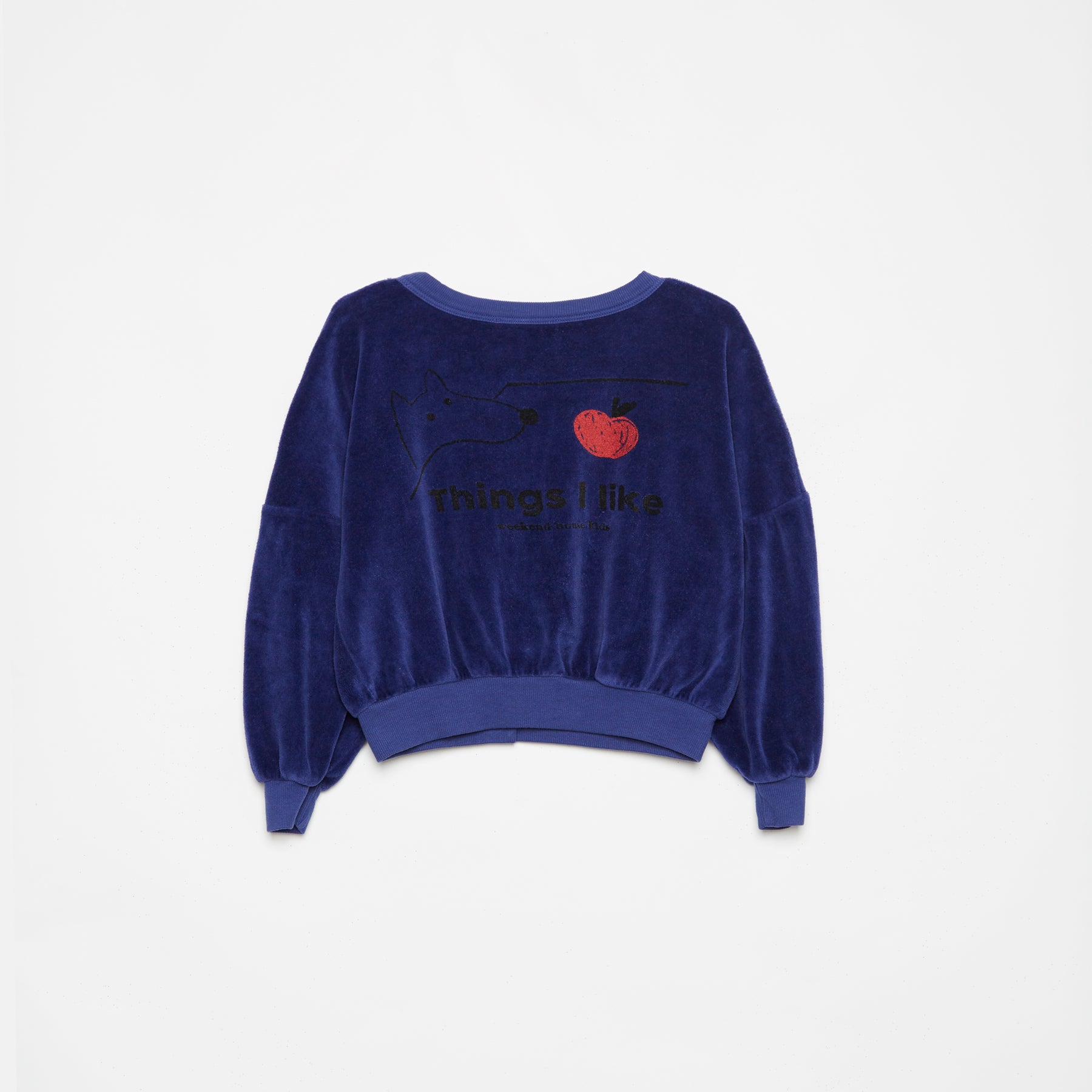 Boys & Girls Blue Velvet Cardigan