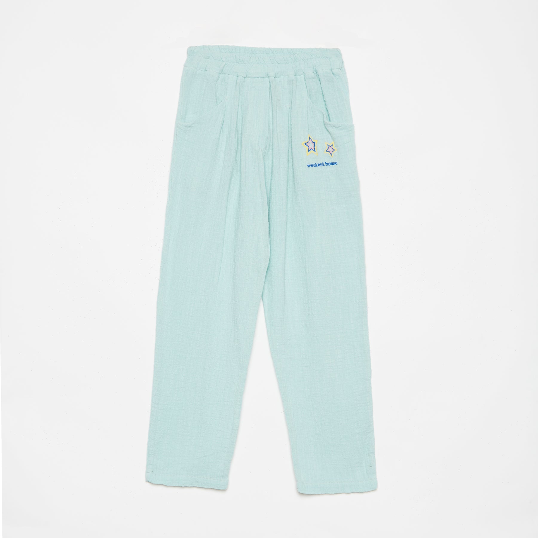 Boys & Girls Mint Cotton Trousers