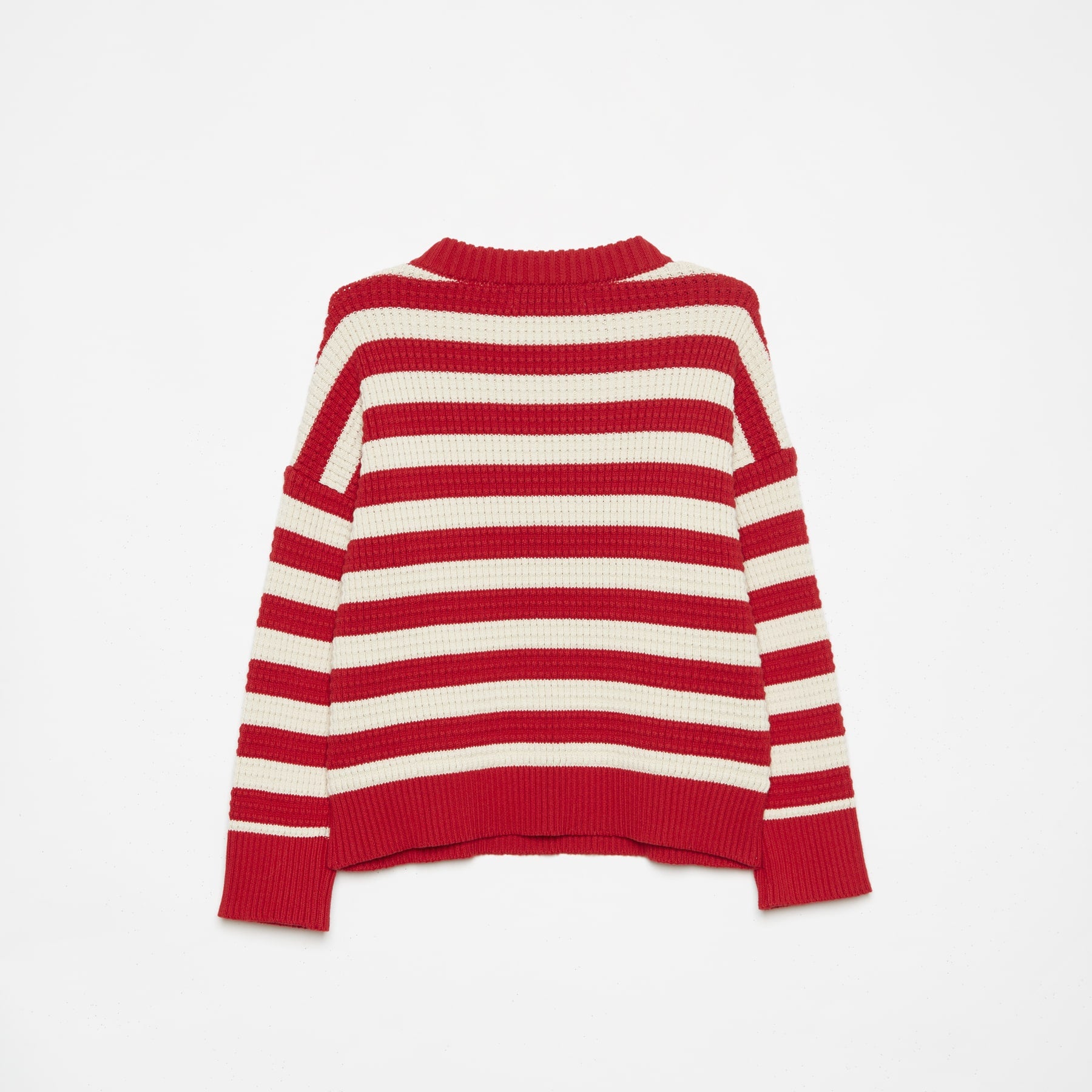 Boys & Girls Red Stripes Cotton Sweater