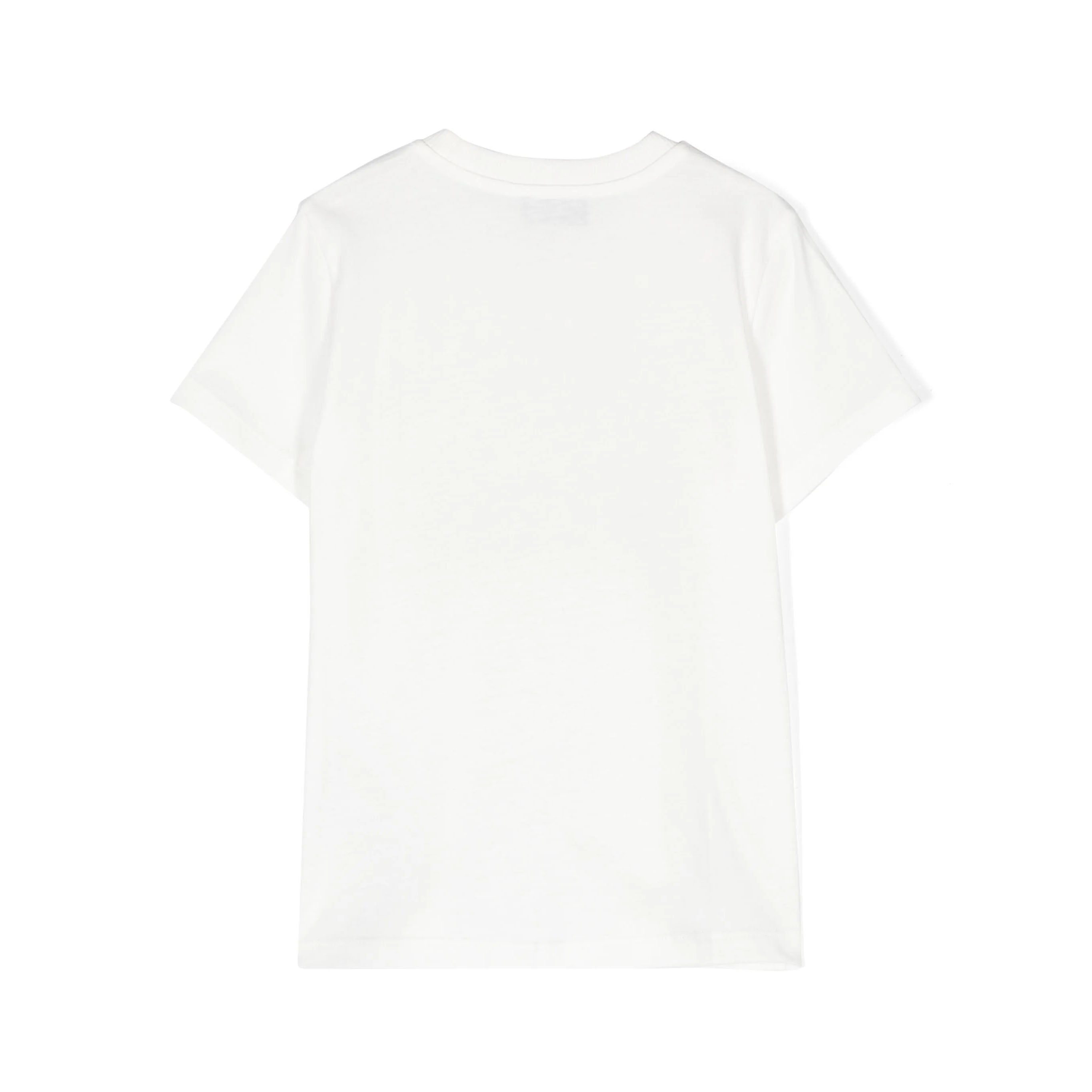 Boys & Girls White Printed Cotton T-Shirt