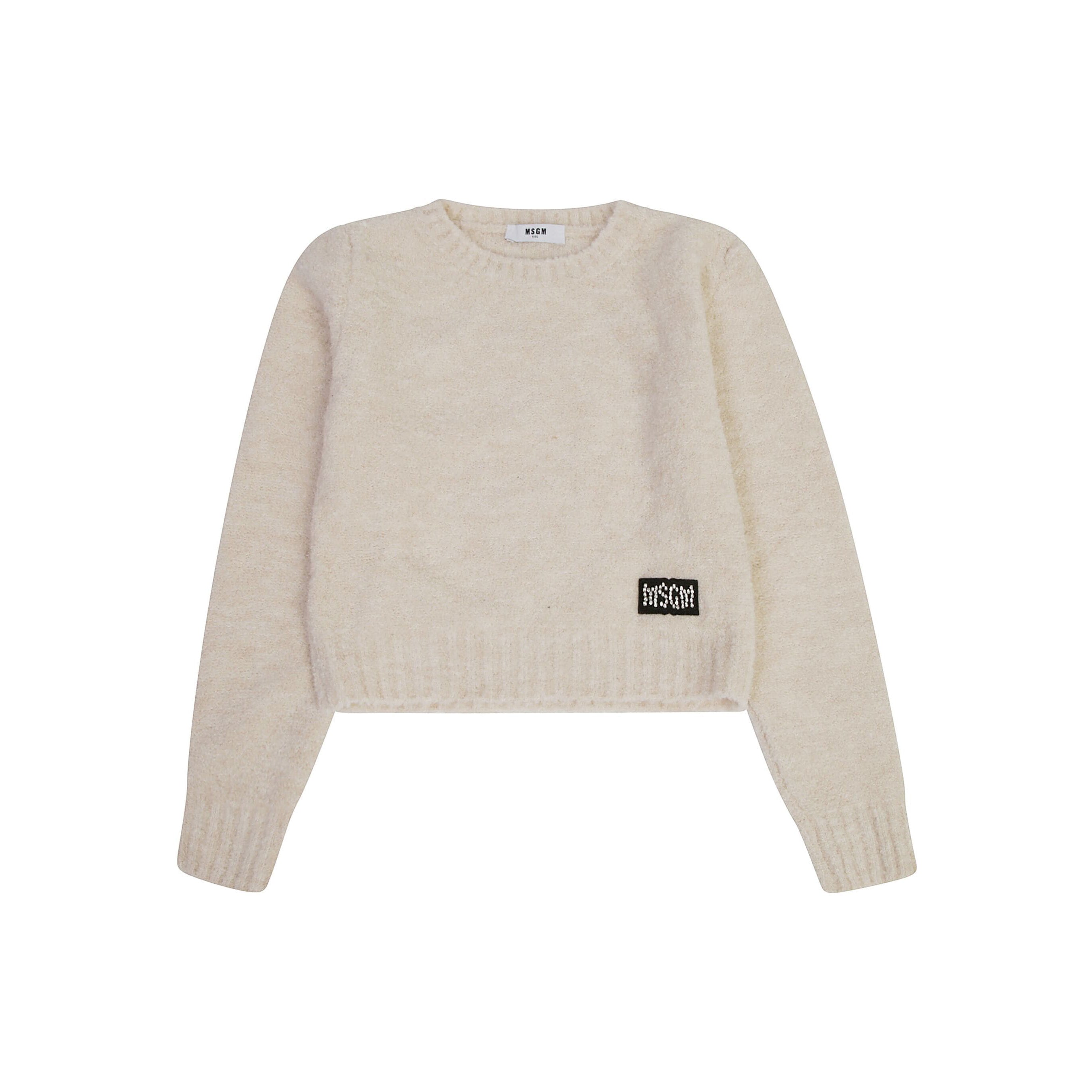 Girls Beige Knit Sweater