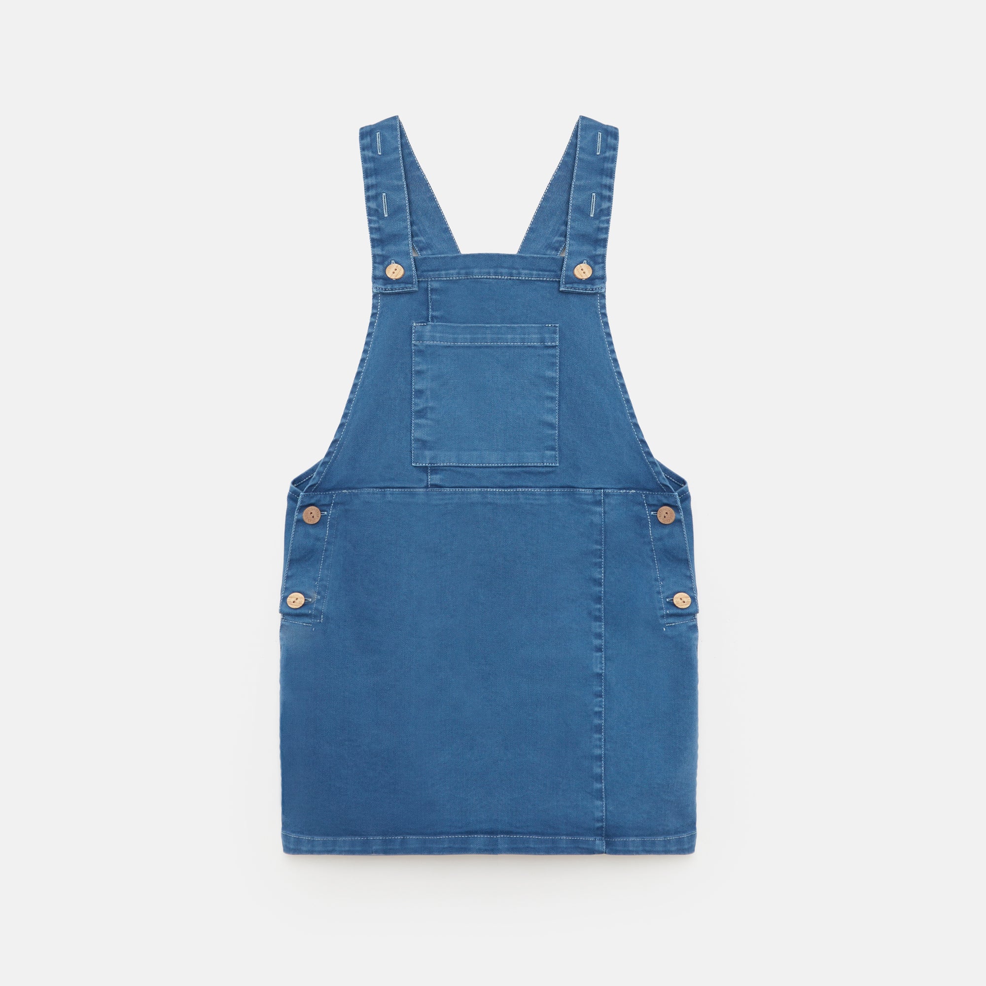 Girls Blue Denim Strap Dress