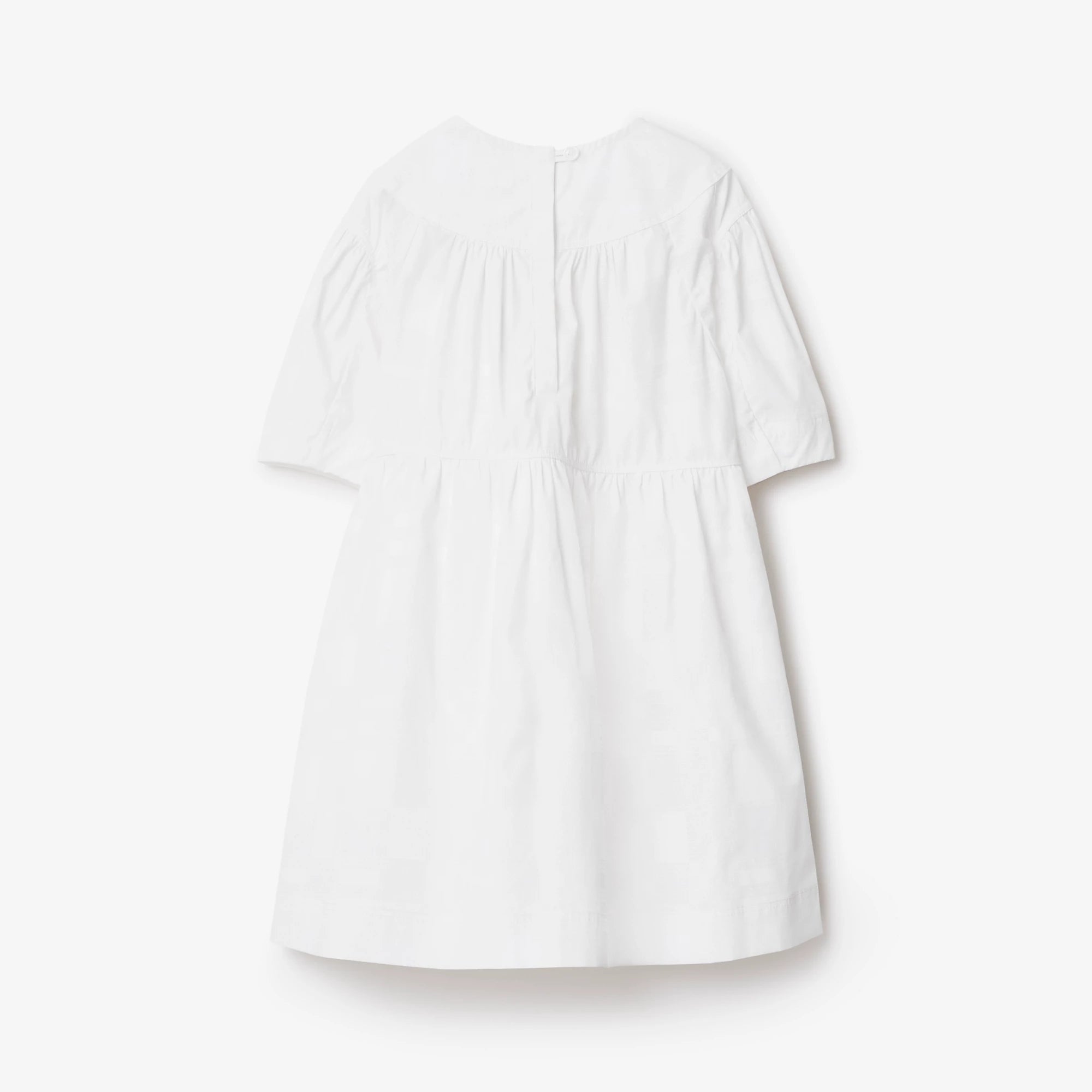 Girls White Cotton Dress