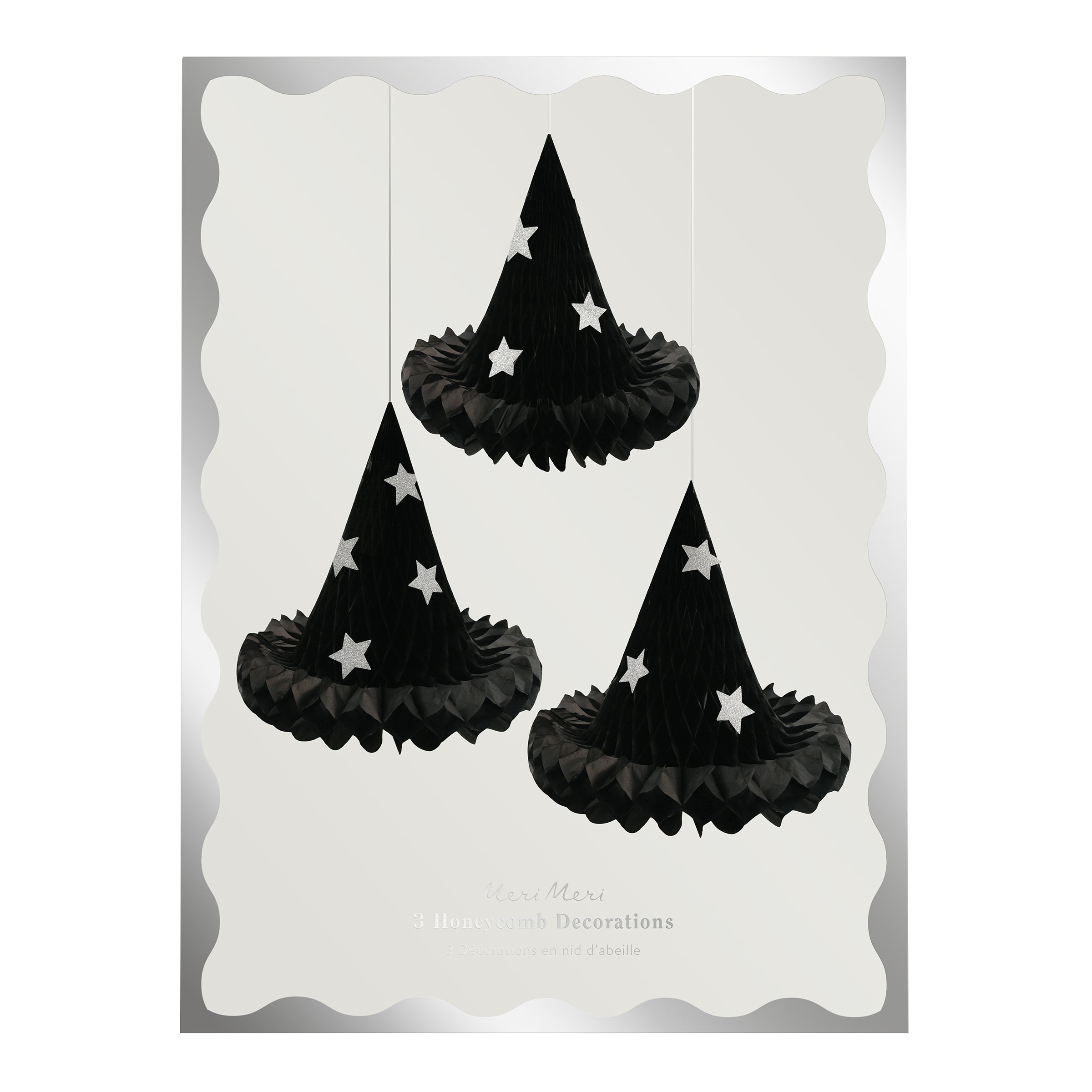 Hanging Honeycomb Witch Hat Decorations(3 Pack)