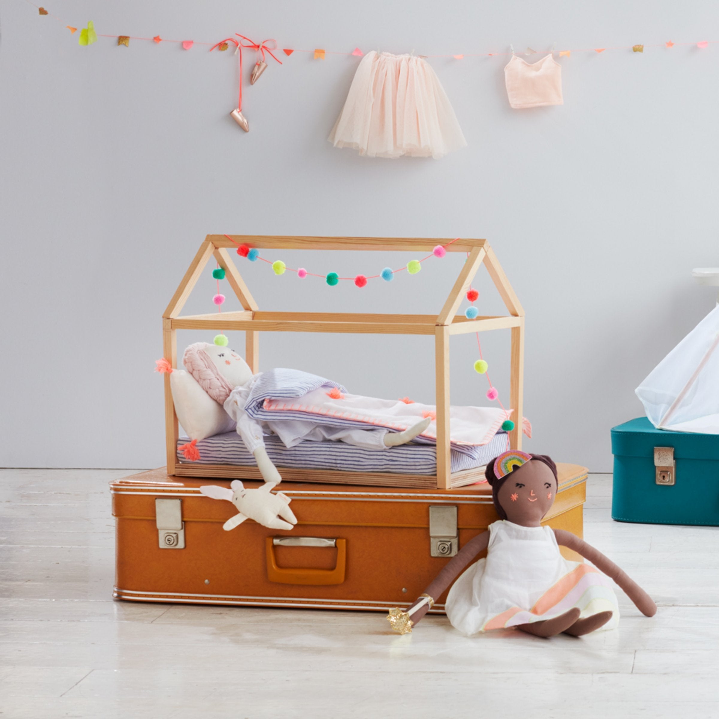 Doll Accessories - Wooden Bed