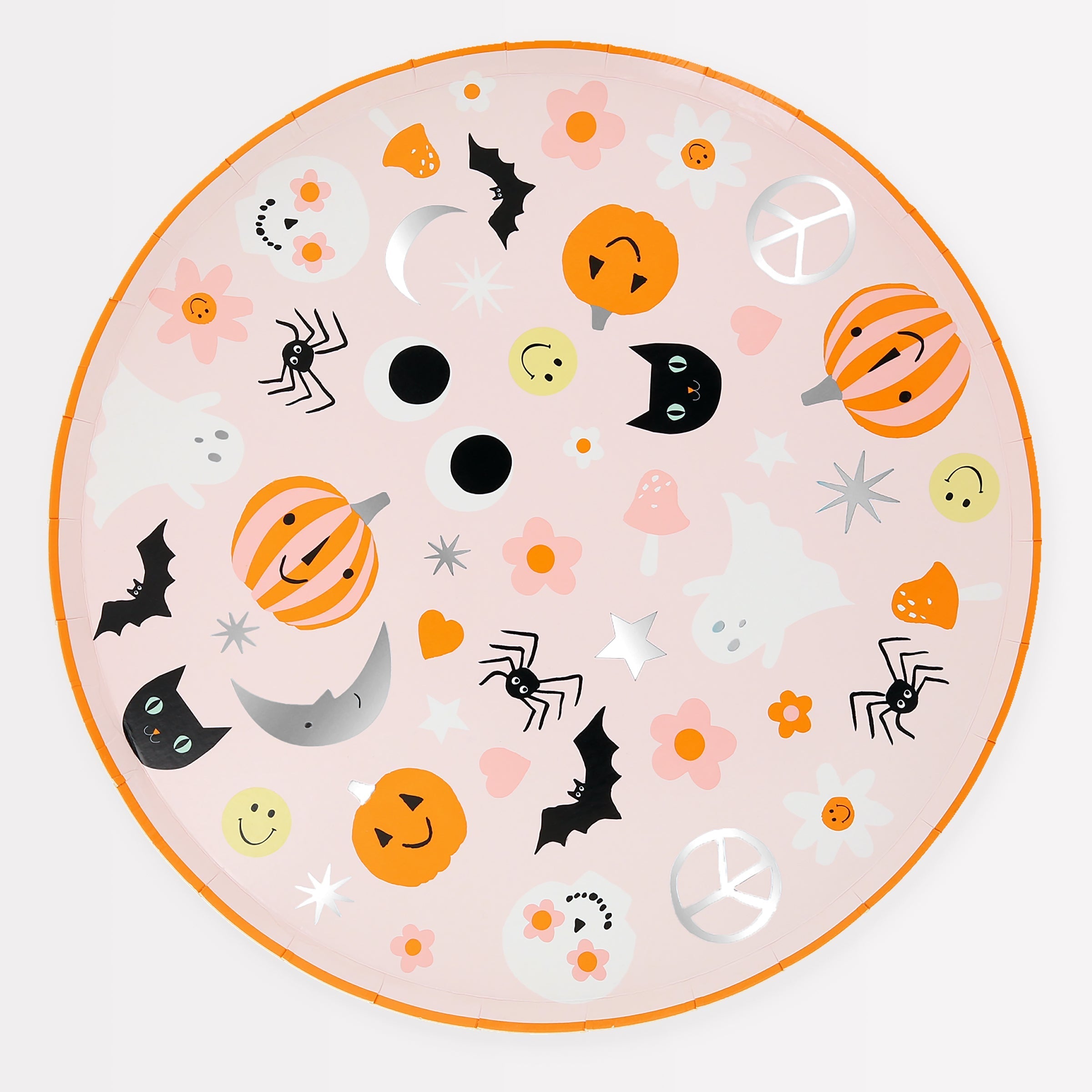 Groovy Halloween Icon Dinner Plates（8 Pack)