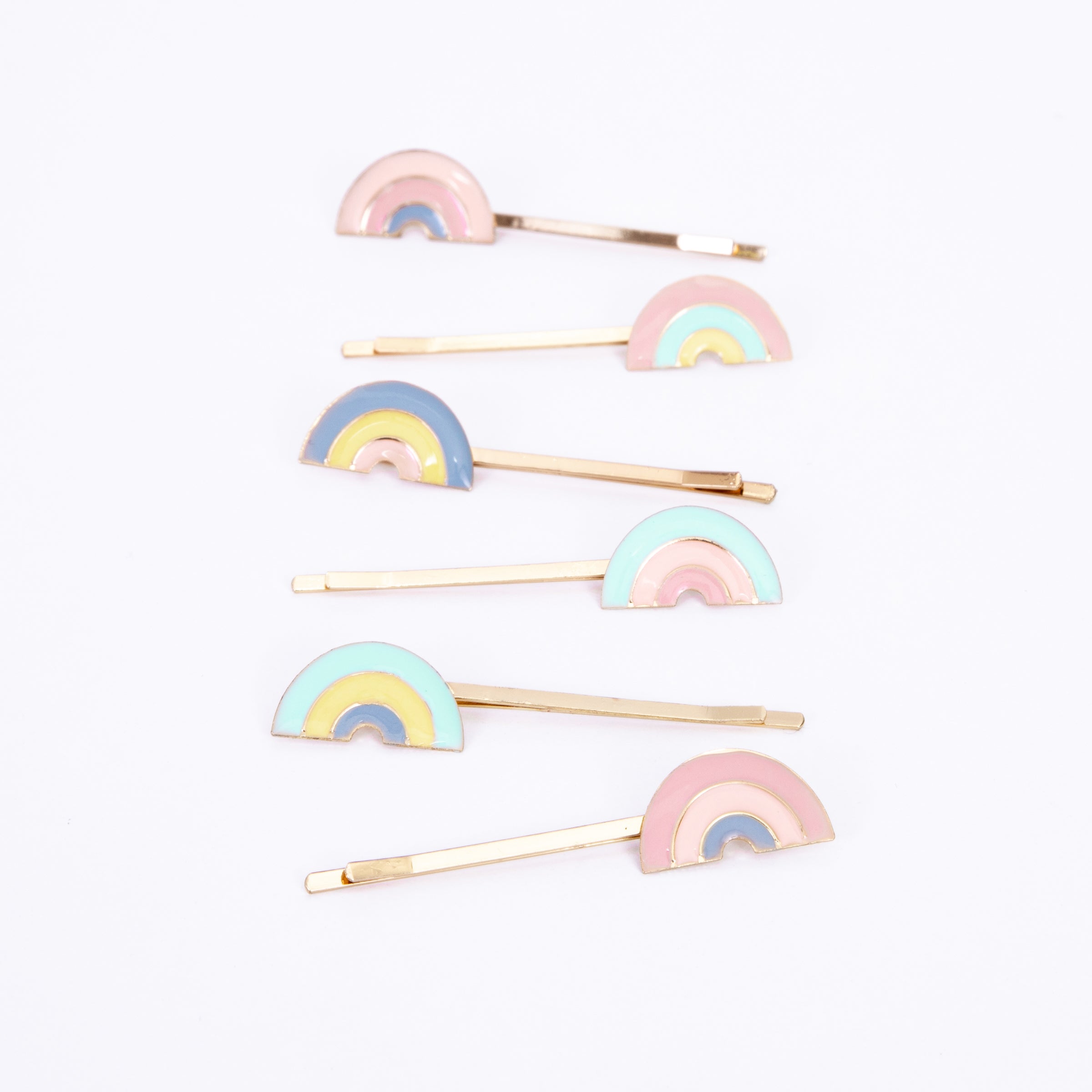 Rainbow Hair Clips(6 Pieces)