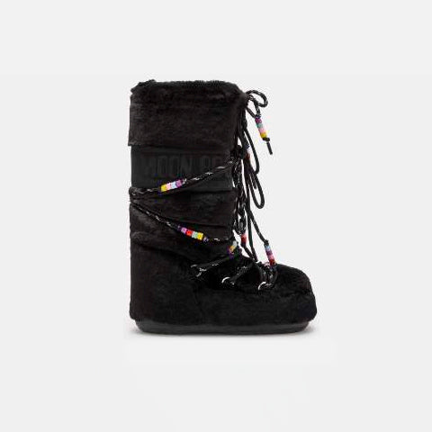 Women Black "ICON FAUX FUR" Boots