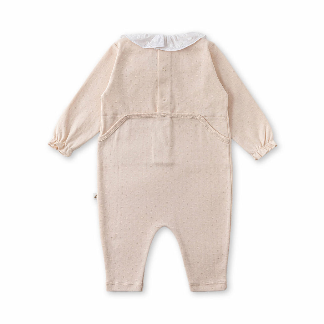 Baby Girls Light Pink Cotton Babysuit