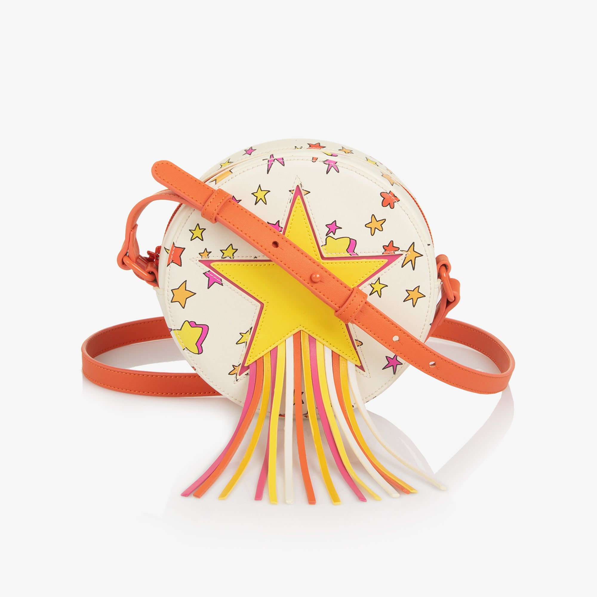 Girls White Star Tassel Shoulder Bag(16cm)