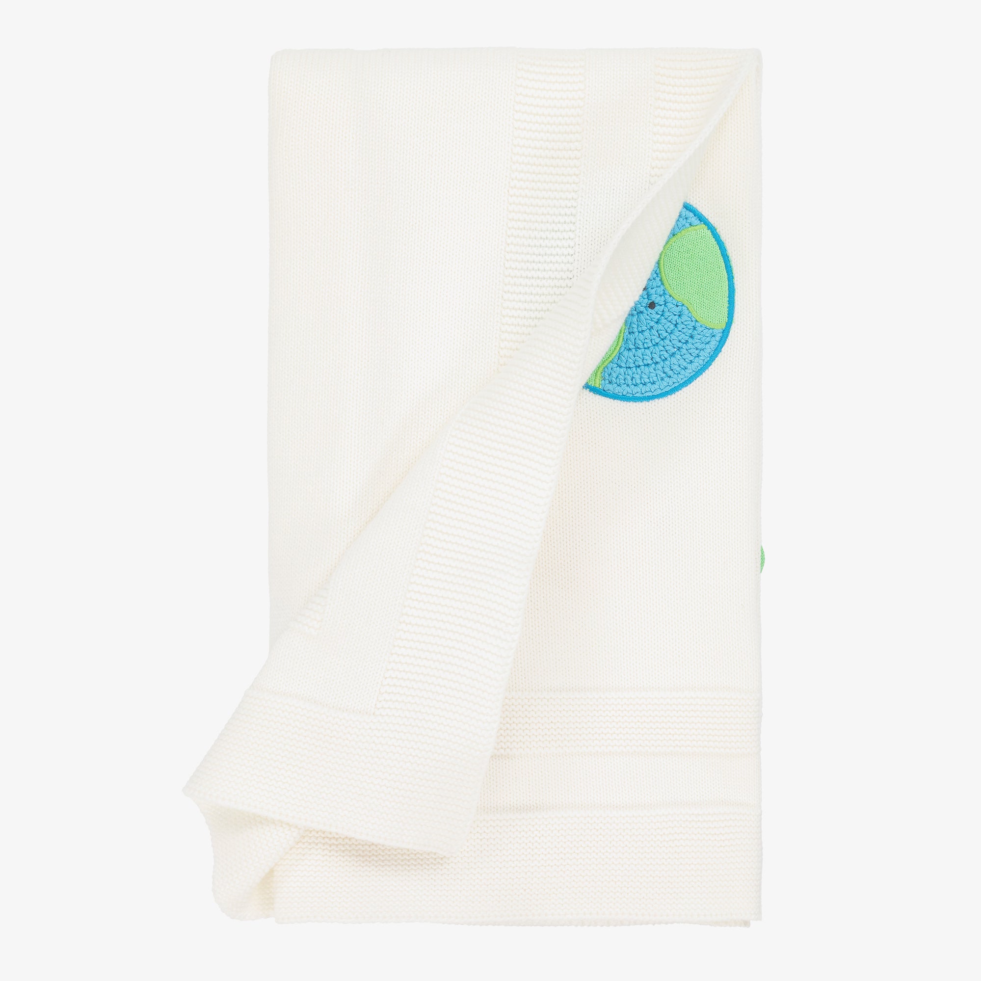 Baby Boys & Girls Ivory Planet Knit Cotton Blanket (78cm)