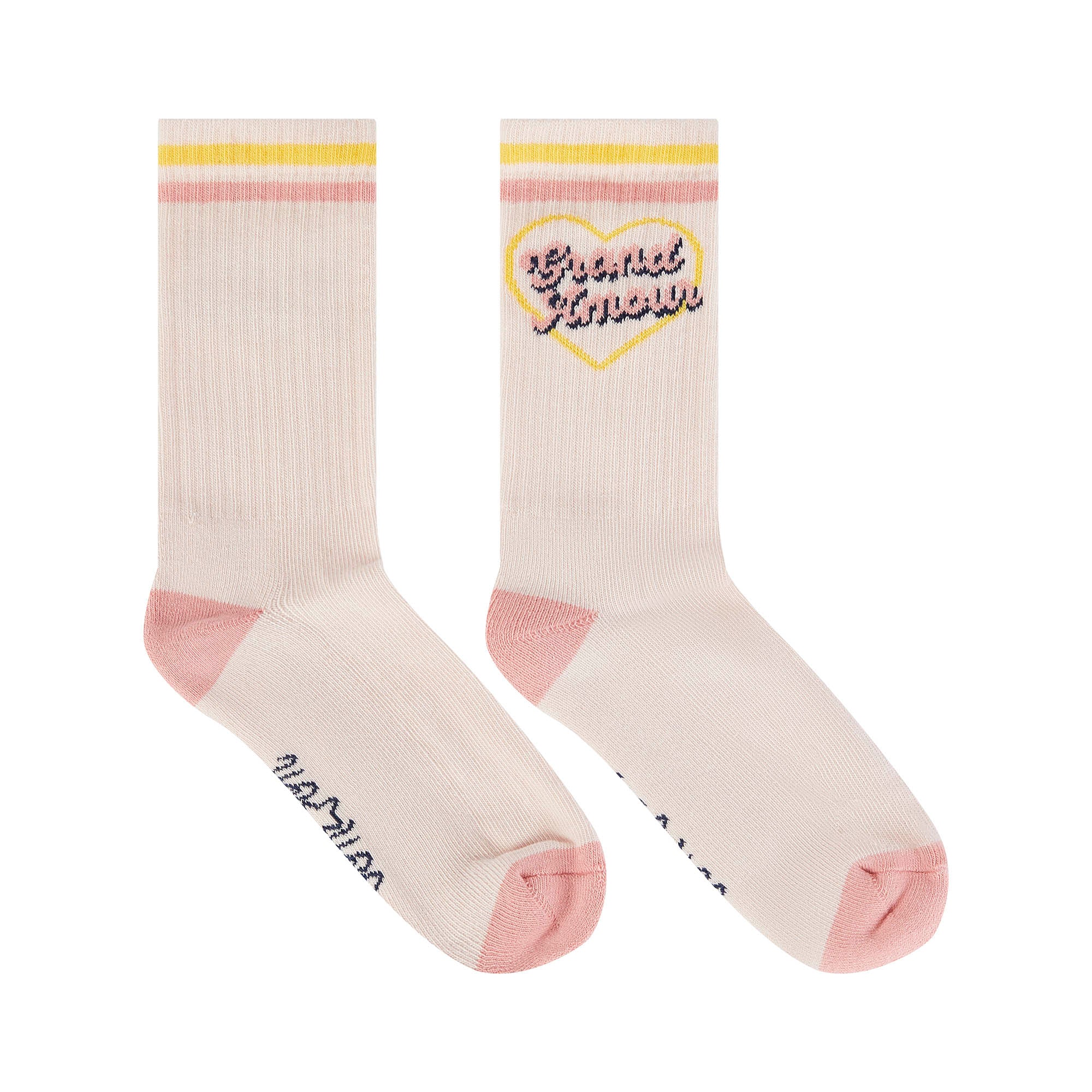 Girls Light Pink Cotton Socks(2 Pack)