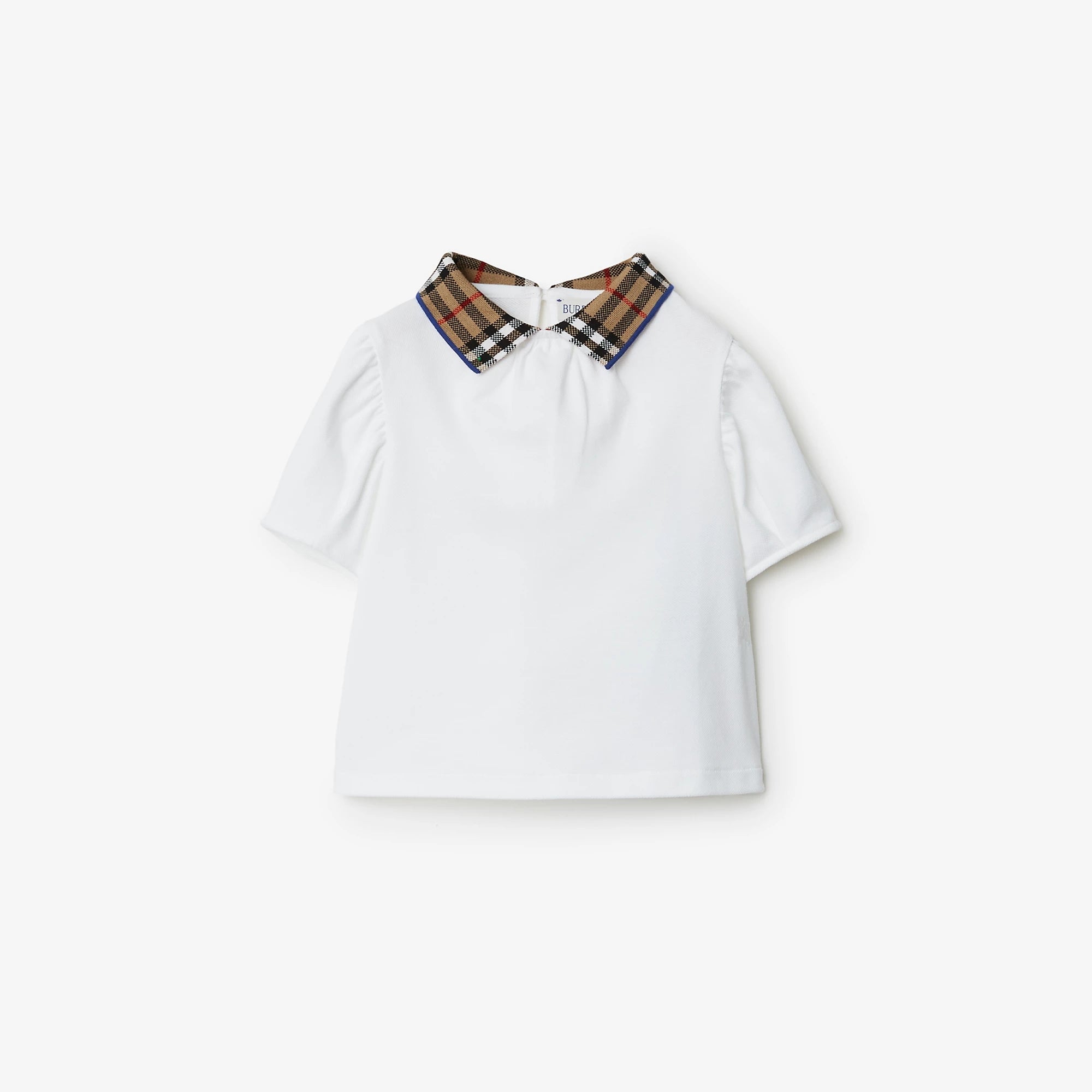 Baby Girls White Cotton Polo Shirt