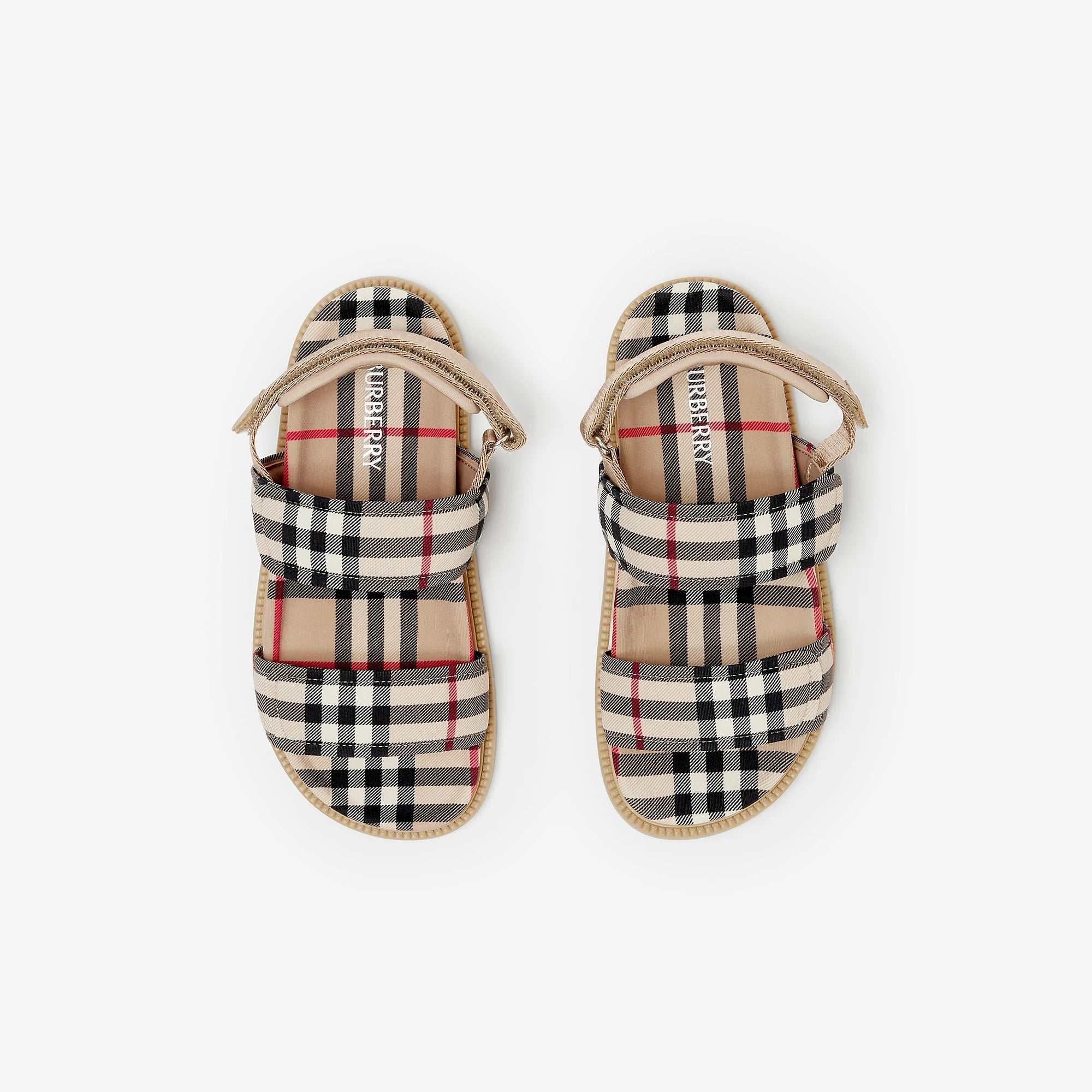 Boys & Girls Beige Check Sandals