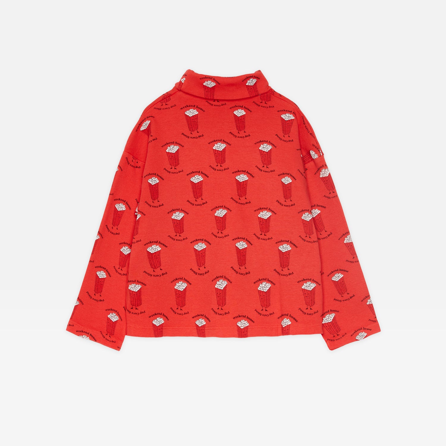 Boys & Girls Red Printed Cotton Sweatshirt