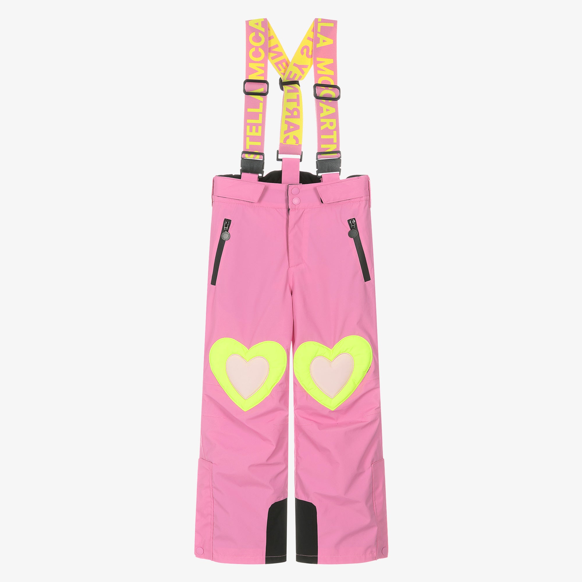 Girls Pink Heart Ski Set
