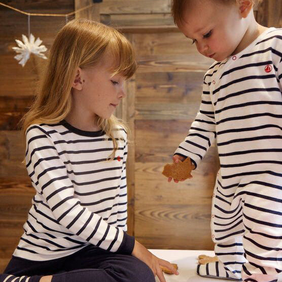Baby Boys & Girls White Logo Embroidery Cotton Jumpsuit