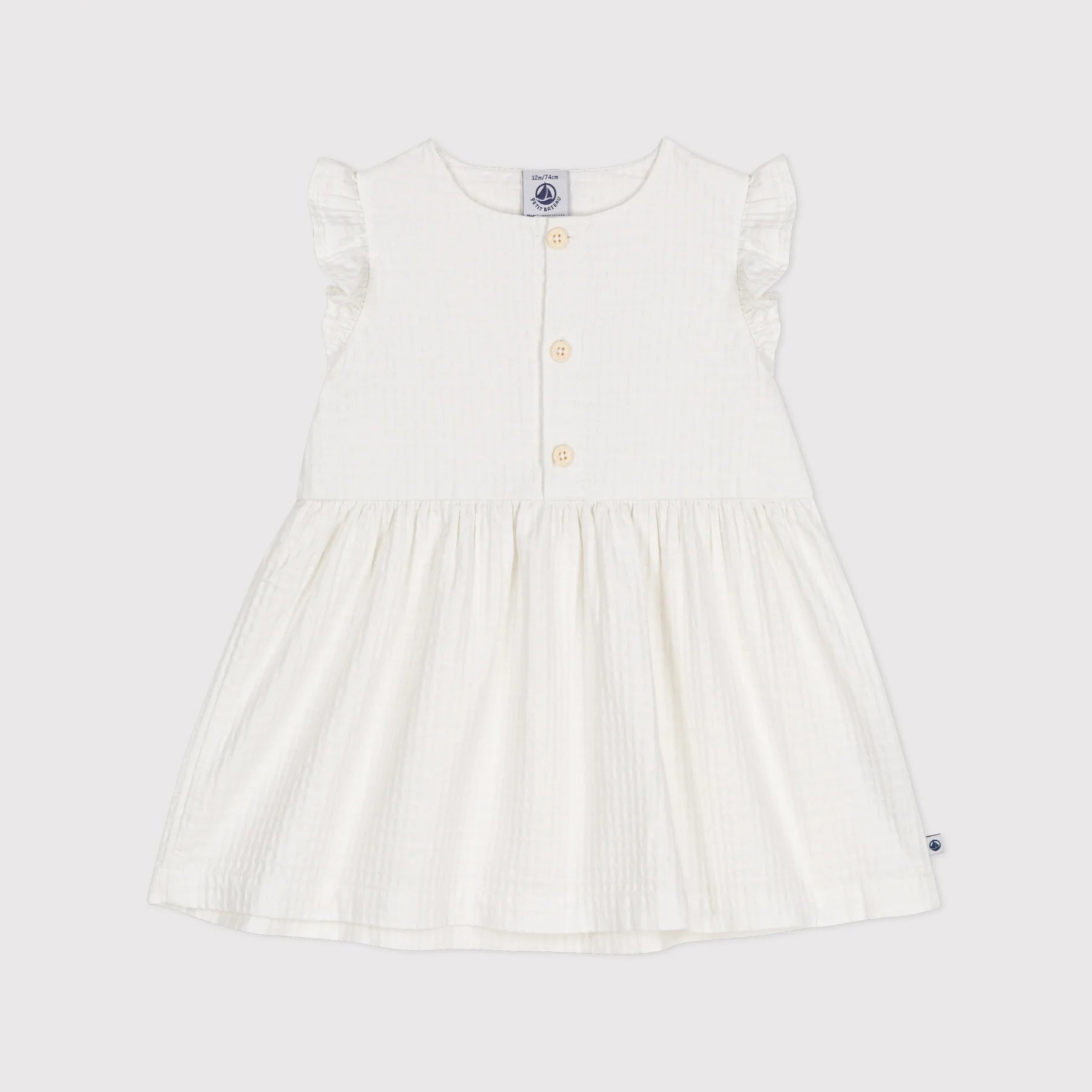 Baby Girls White Cotton Dress