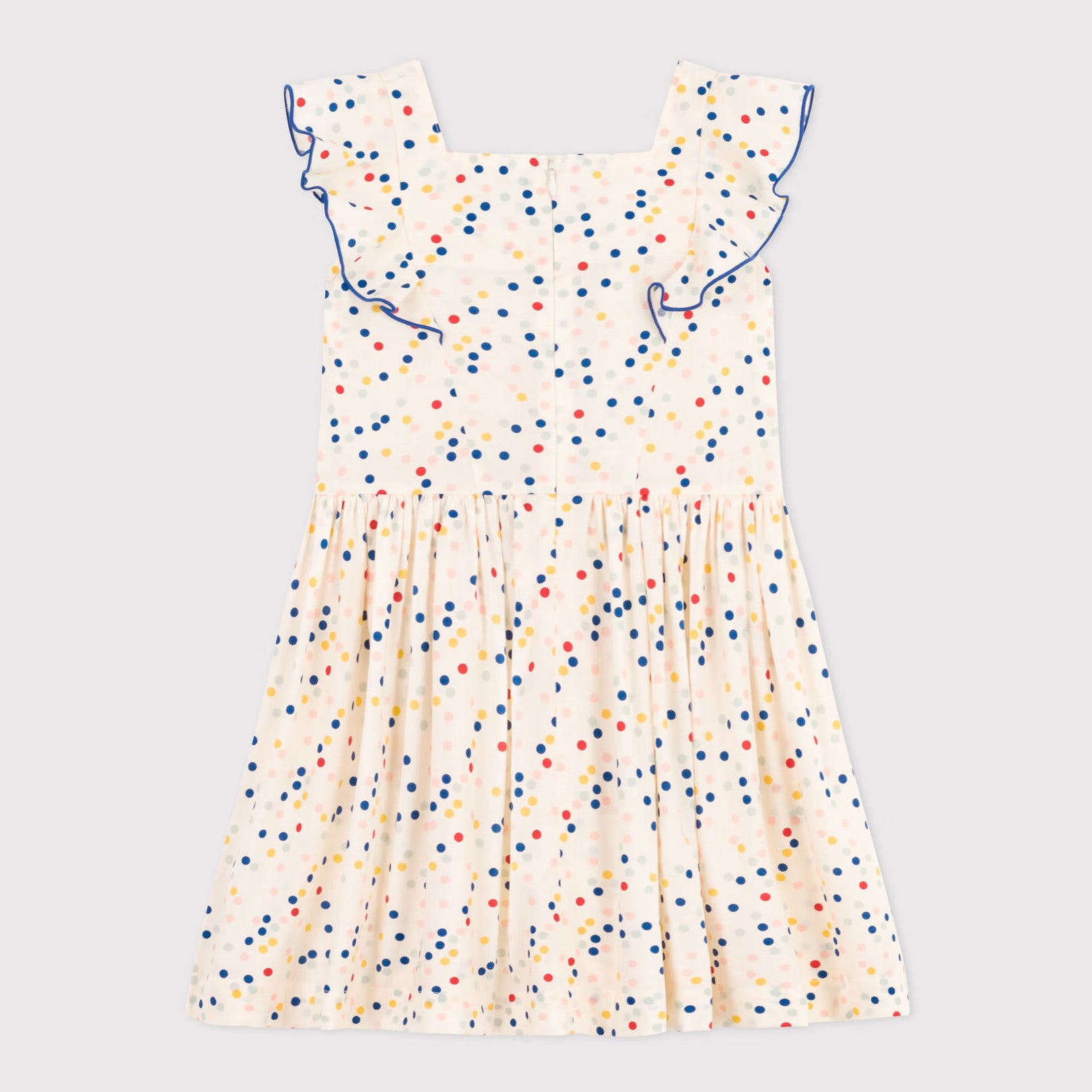 Girls Multicolor Dots Cotton Dress