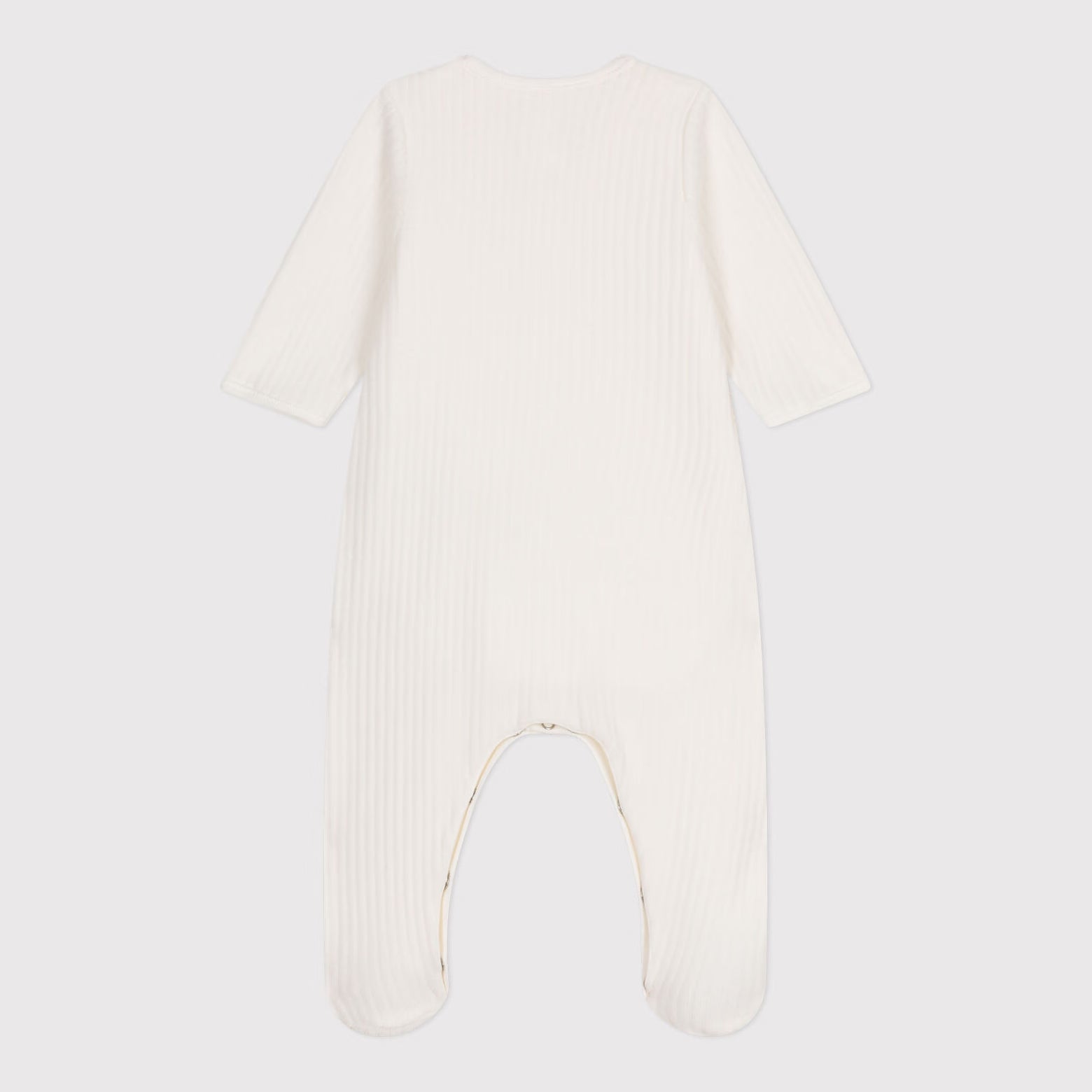 Baby Boys & Girls White Cotton Babysuit