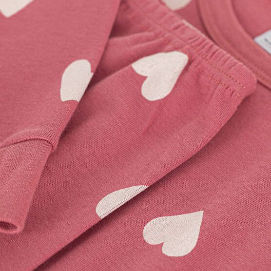 Girls Pink Printed Logo Cotton Set