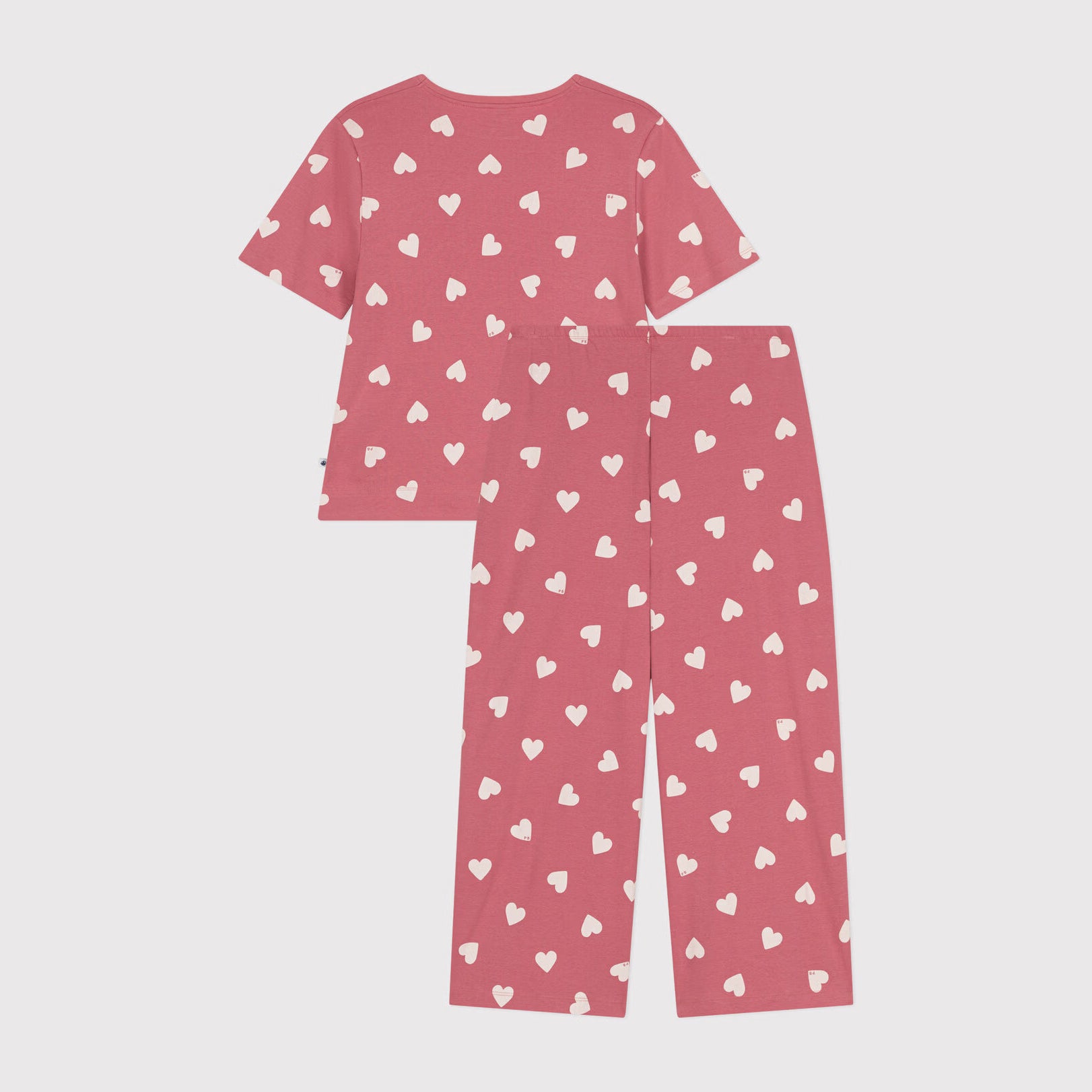 Women Pink Heart Cotton Nightwear Set