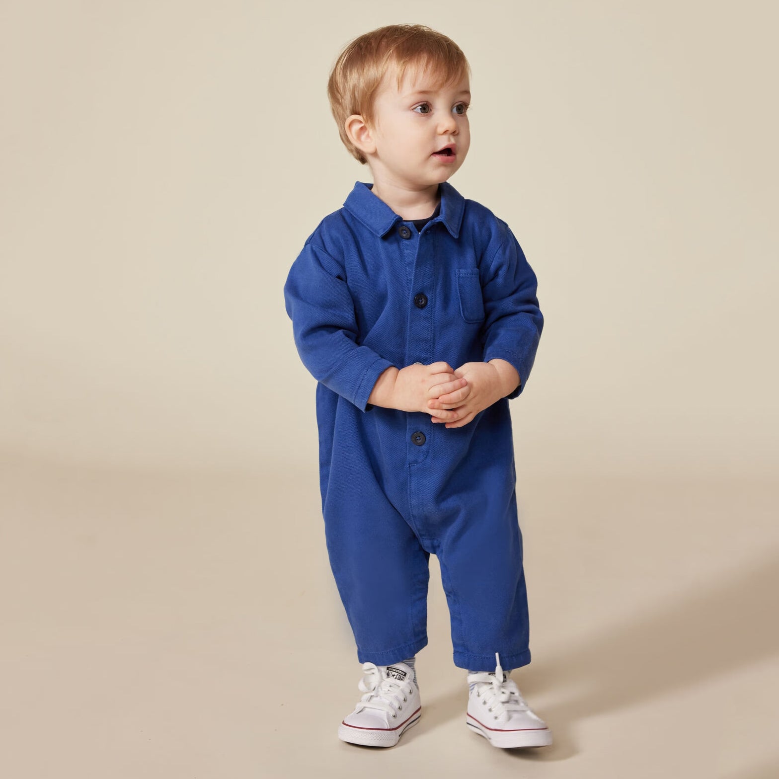 Baby Boys Blue Babysuit