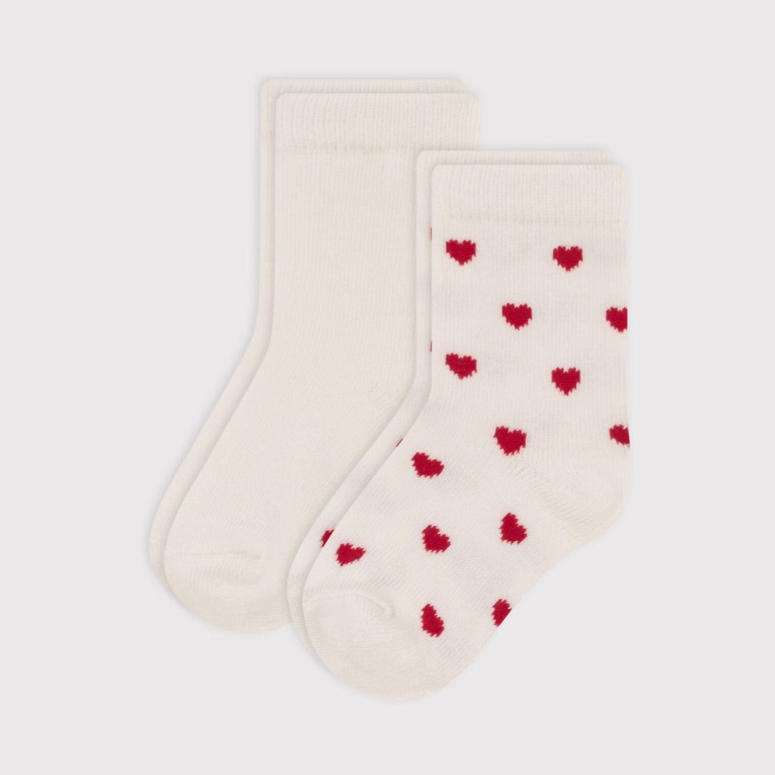 Baby Boys & Girls Ivory Cotton Socks Set(2 Pack)