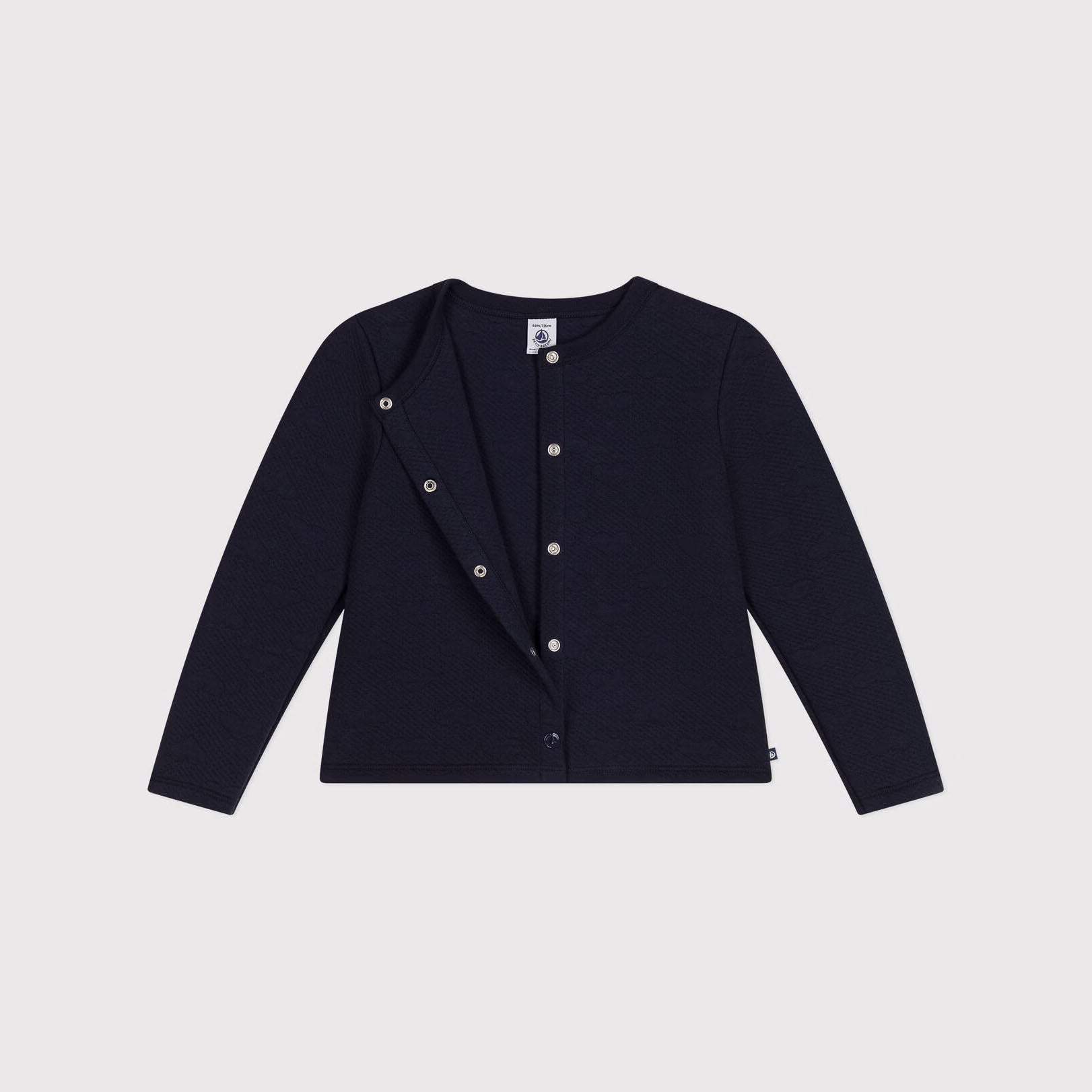 Girls Dark Blue Cotton Cardigan