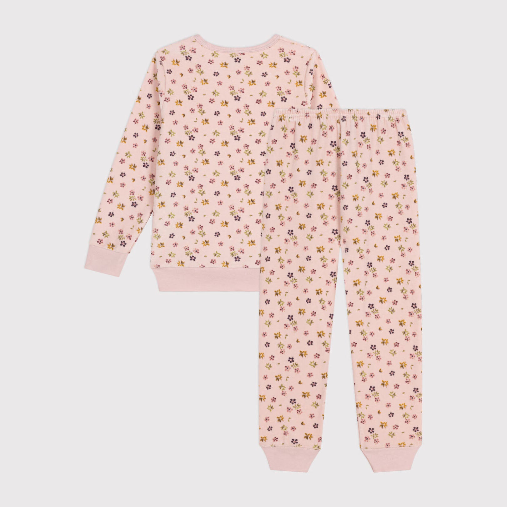 Girls Pink Floral Cotton Nightwear Set