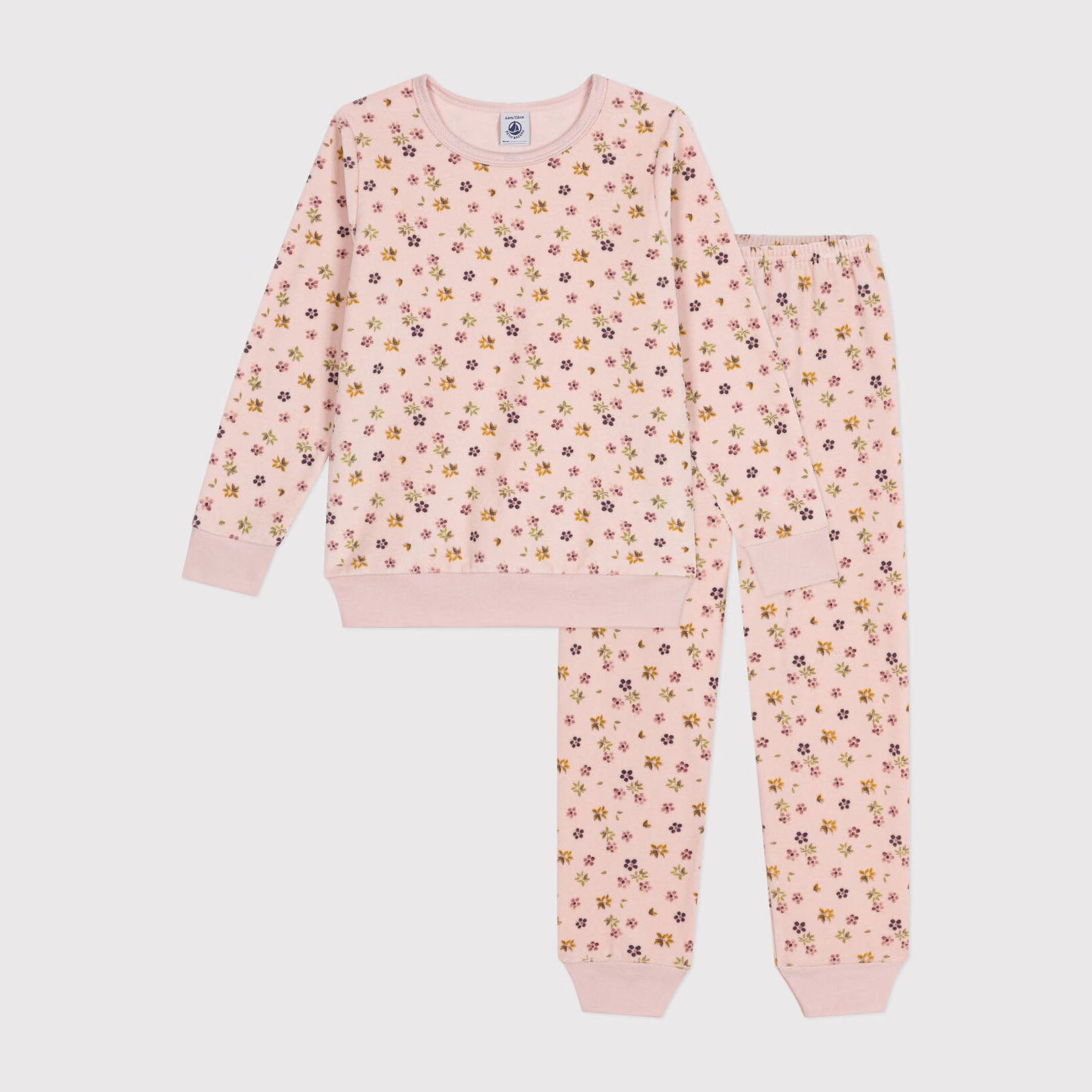 Girls Pink Floral Cotton Nightwear Set