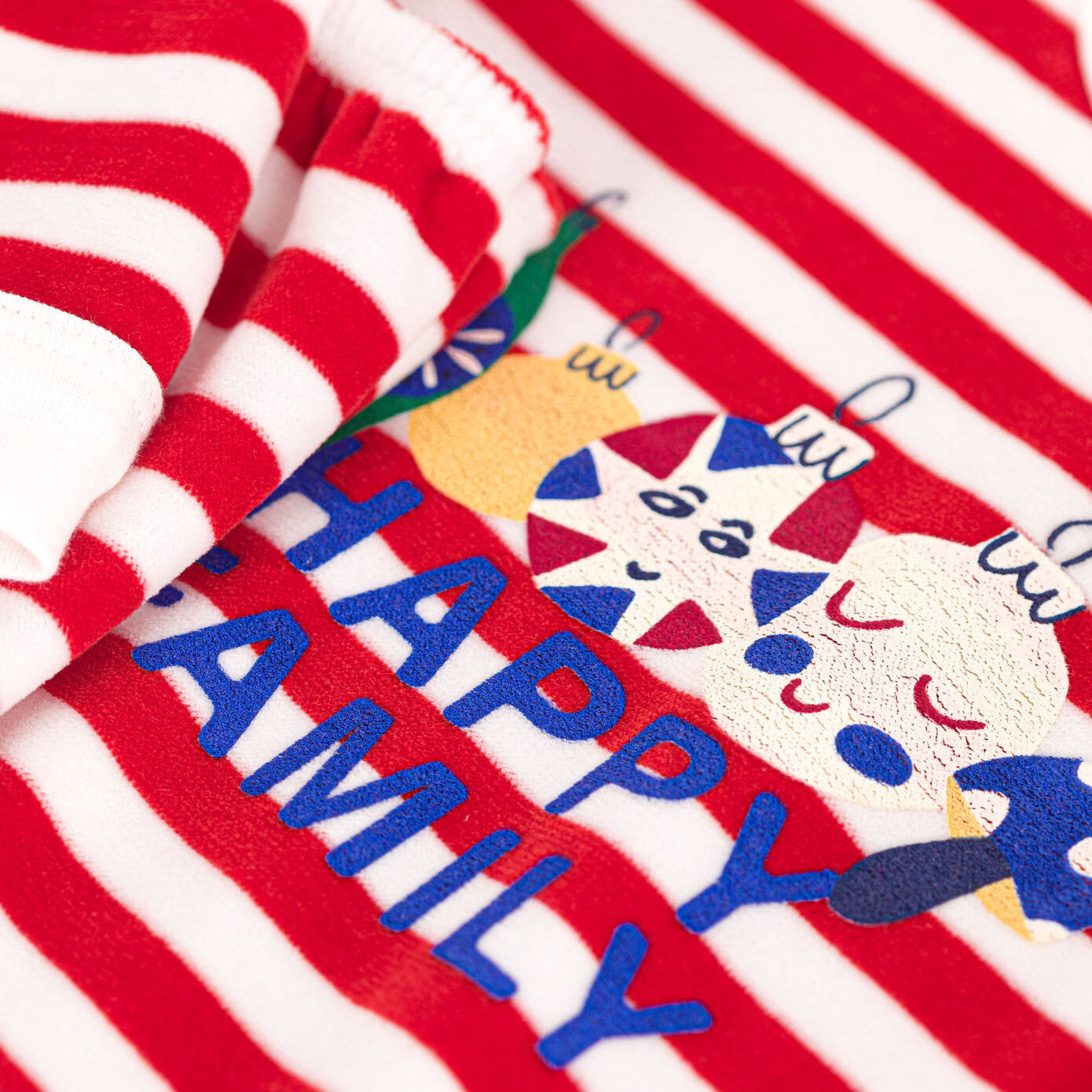 Girls Red Stripes Cotton Nightwear Set