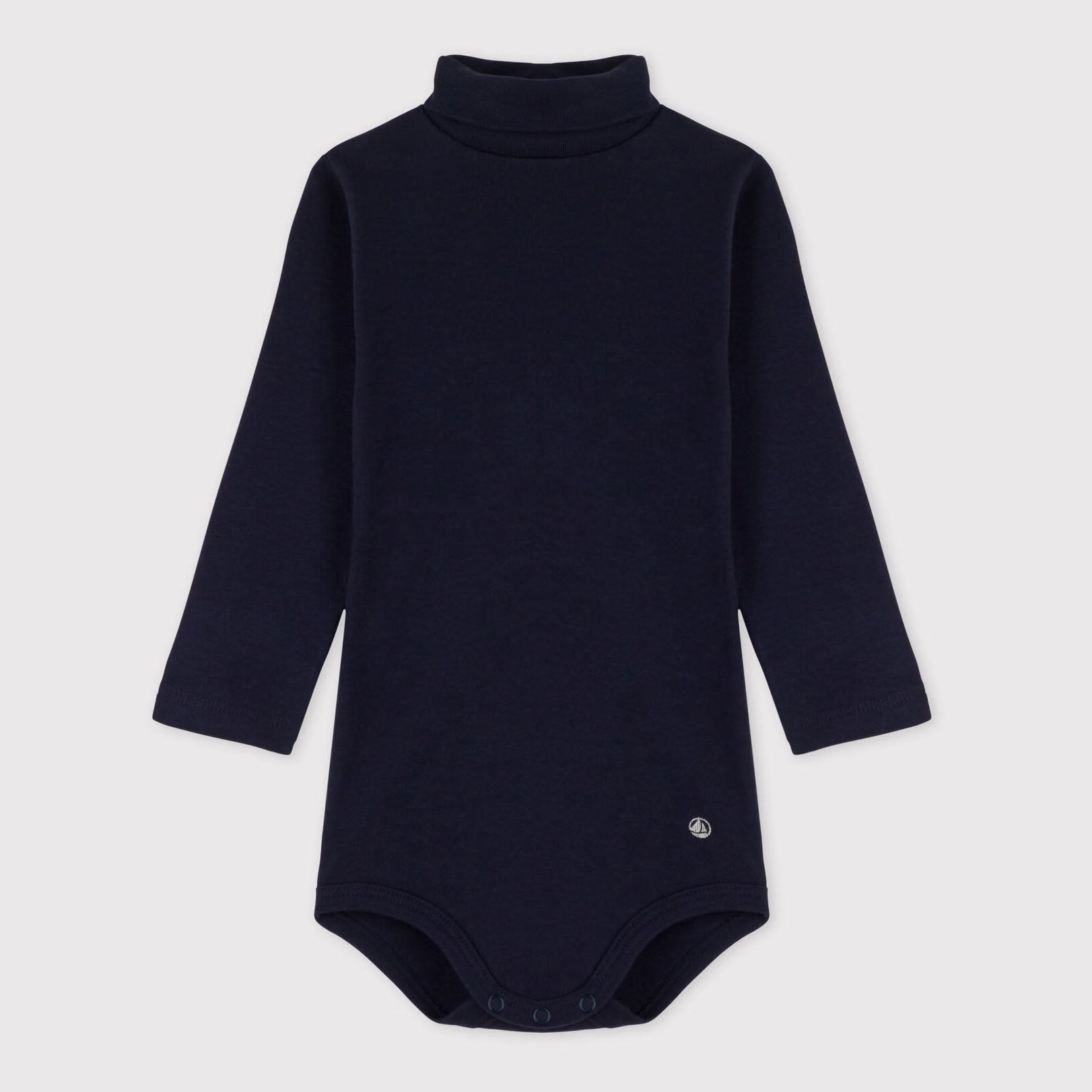 Baby Boys Dark Blue Cotton Babysuit