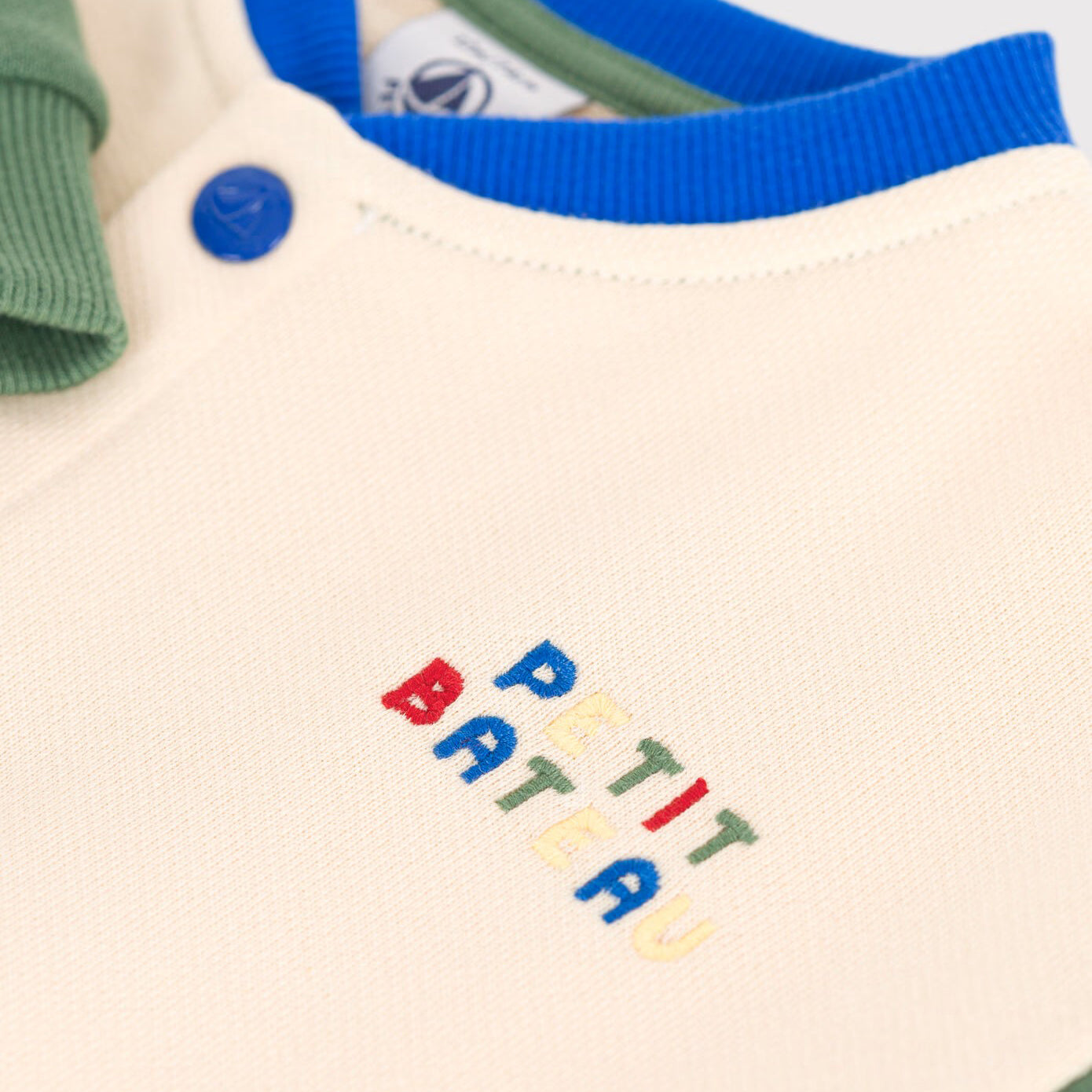 Baby Boys Green Embroiered Logo Cotton Jacket