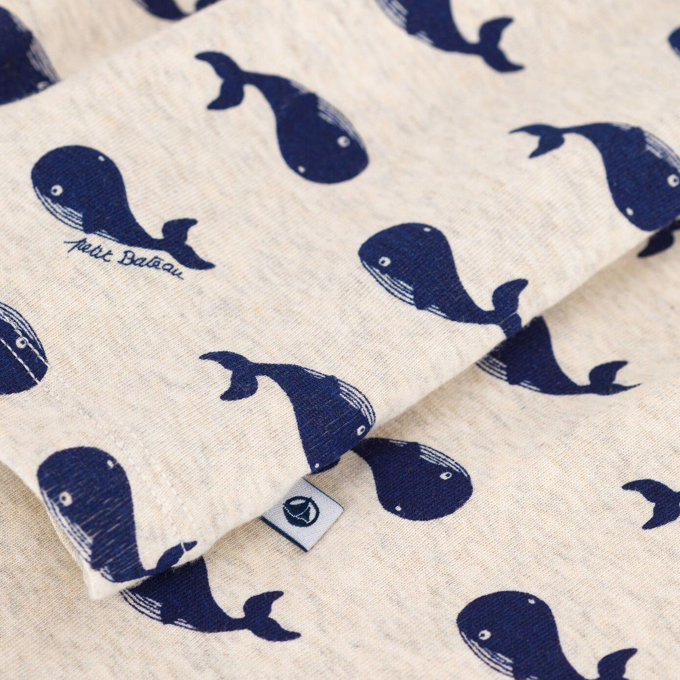 Boys Beige Printed Cotton Nightwear Set