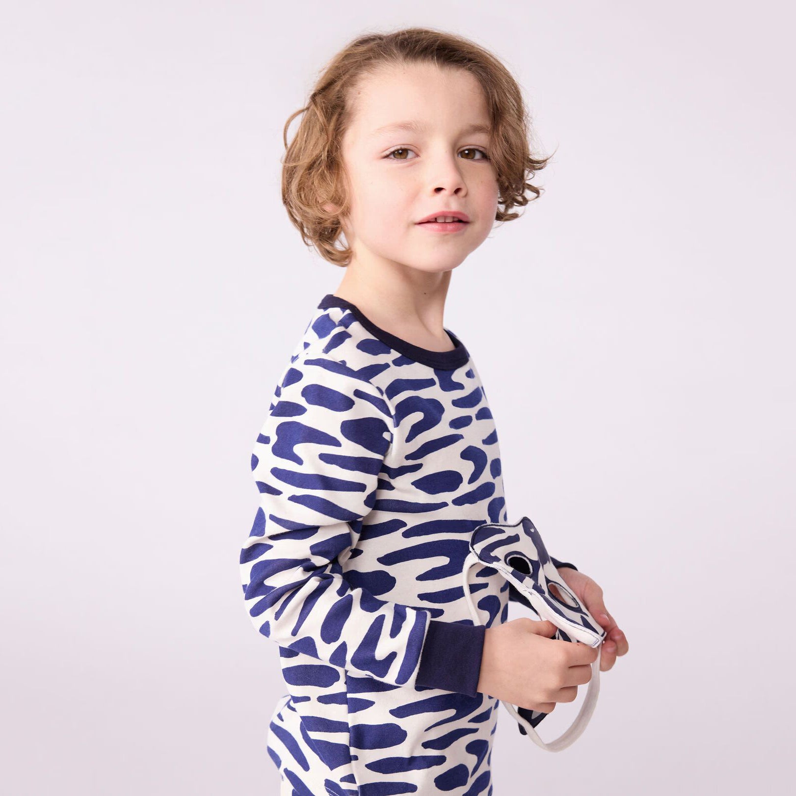 Boys Navy Cotton Nightwear Set