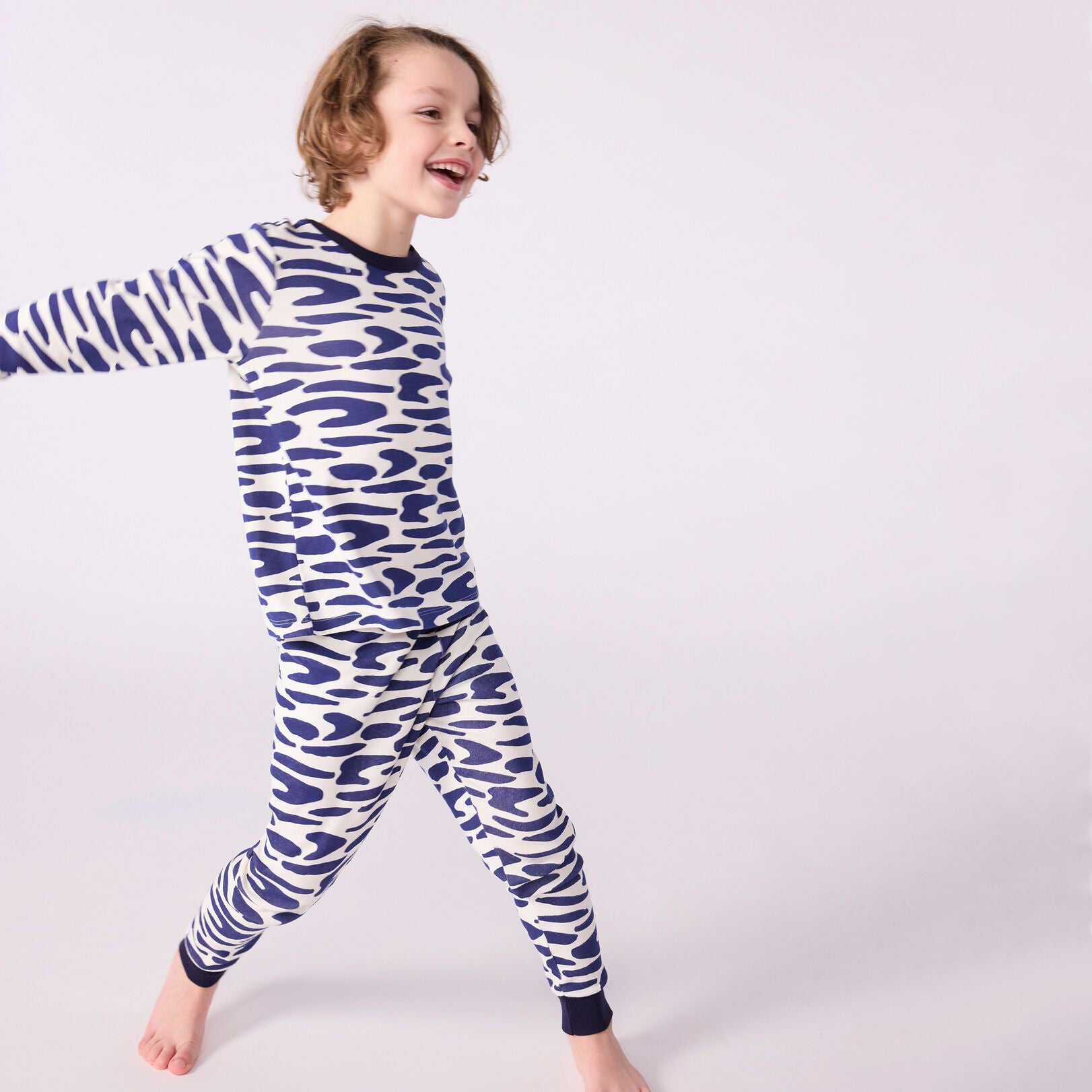 Boys Navy Cotton Nightwear Set
