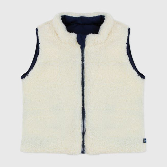 Baby Boys Navy Reversible Padded Gilet